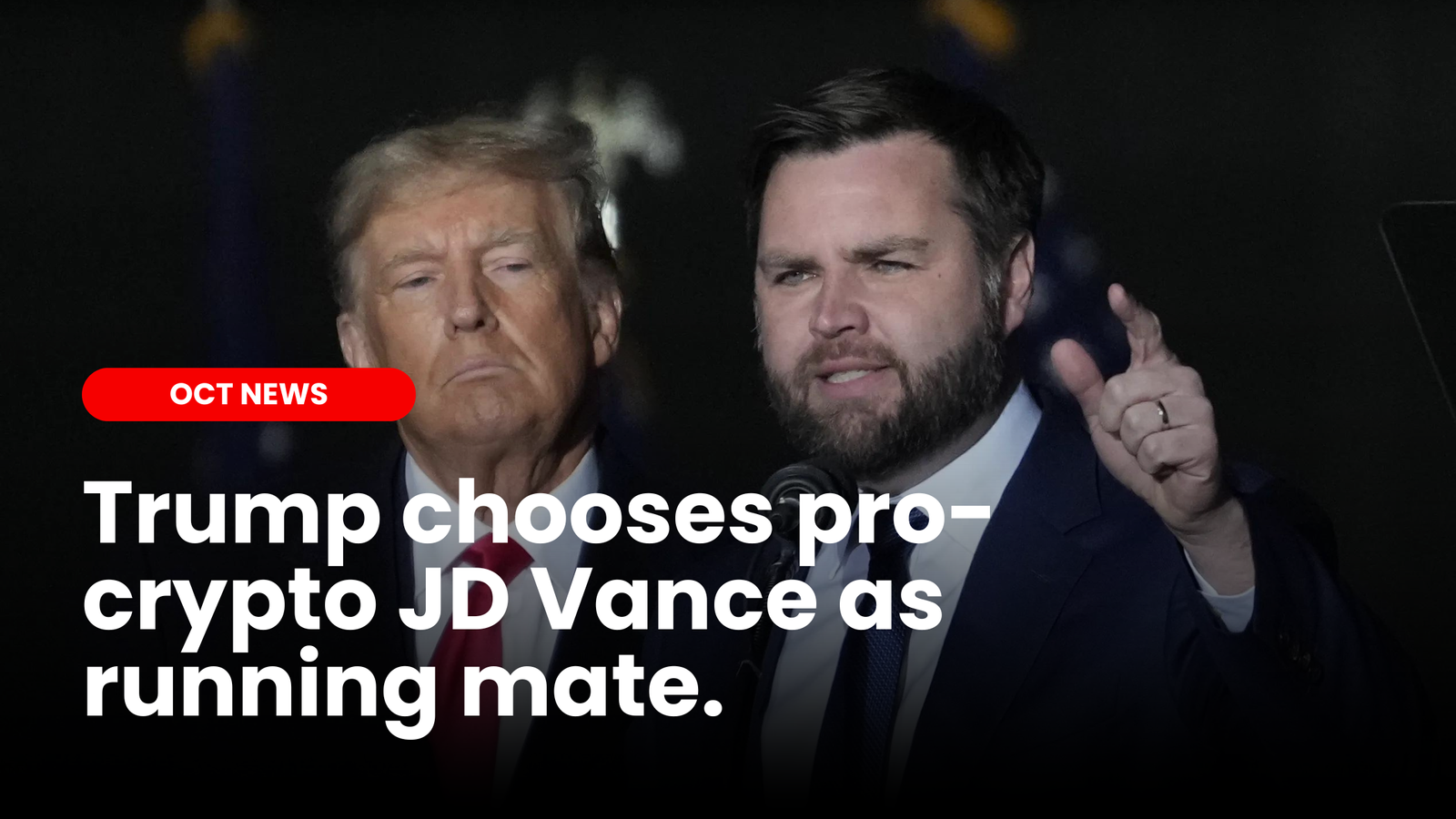 Trump chooses pro-crypto JD Vance as running mate | ourcryptotalk.com