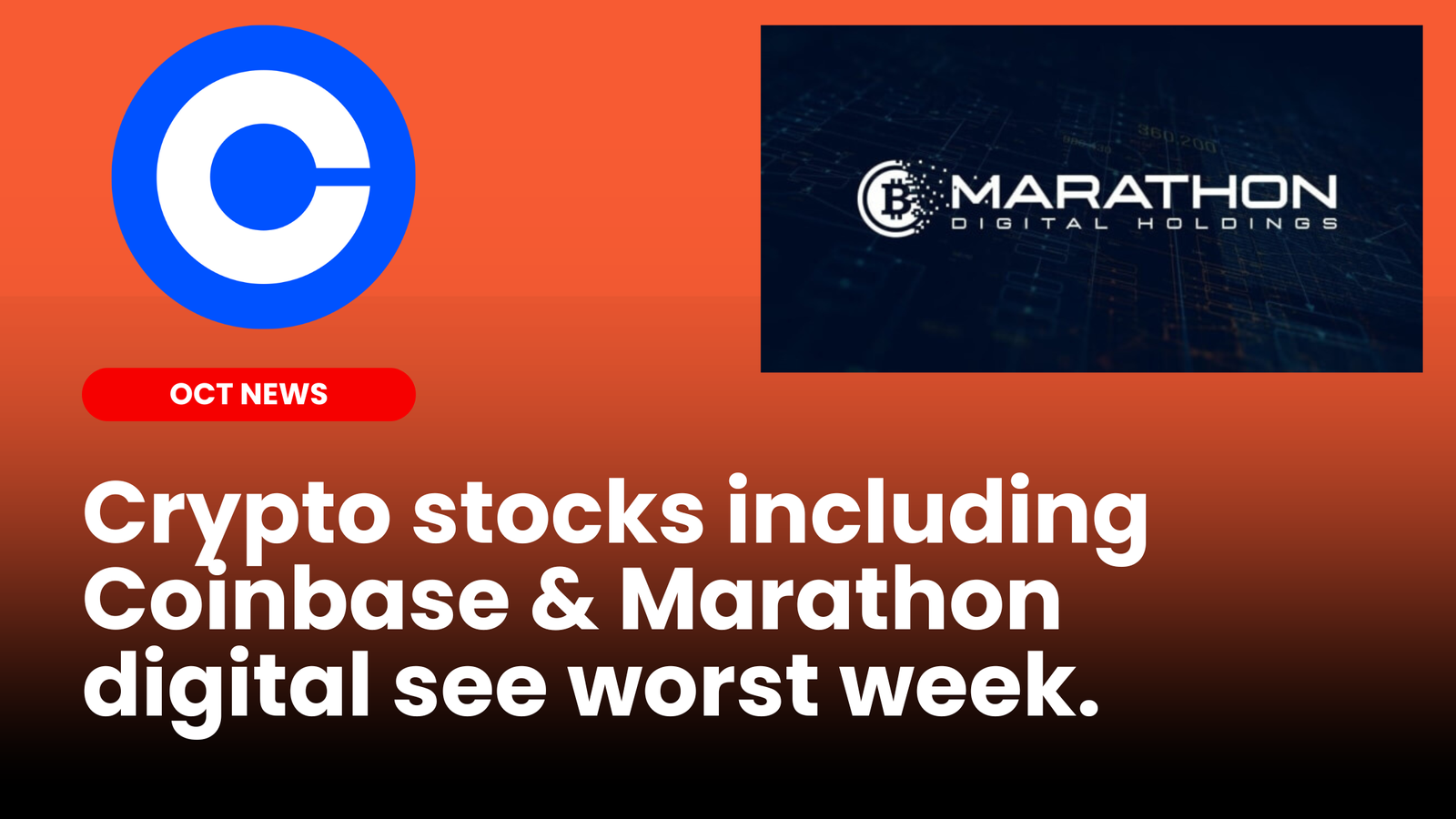 Our Crypto Talk | Crypto stocks including Coinbase & Marathon digital fall