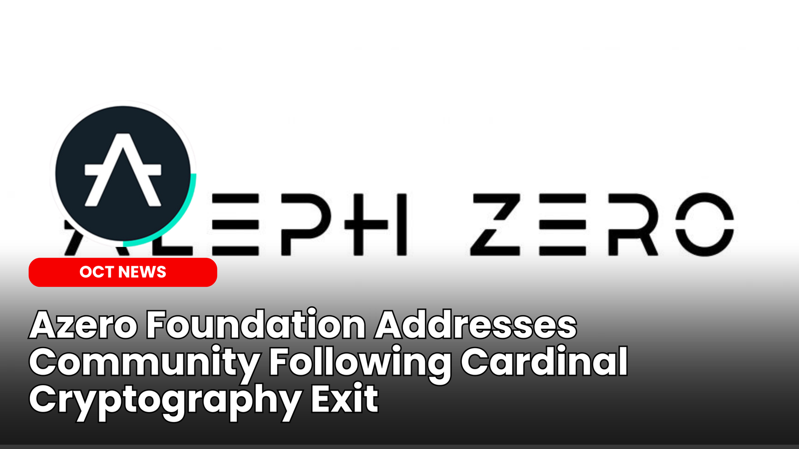 Our Crypto Talk | Azero Foundation Addresses Community Following Cardinal  Cryptography Exit