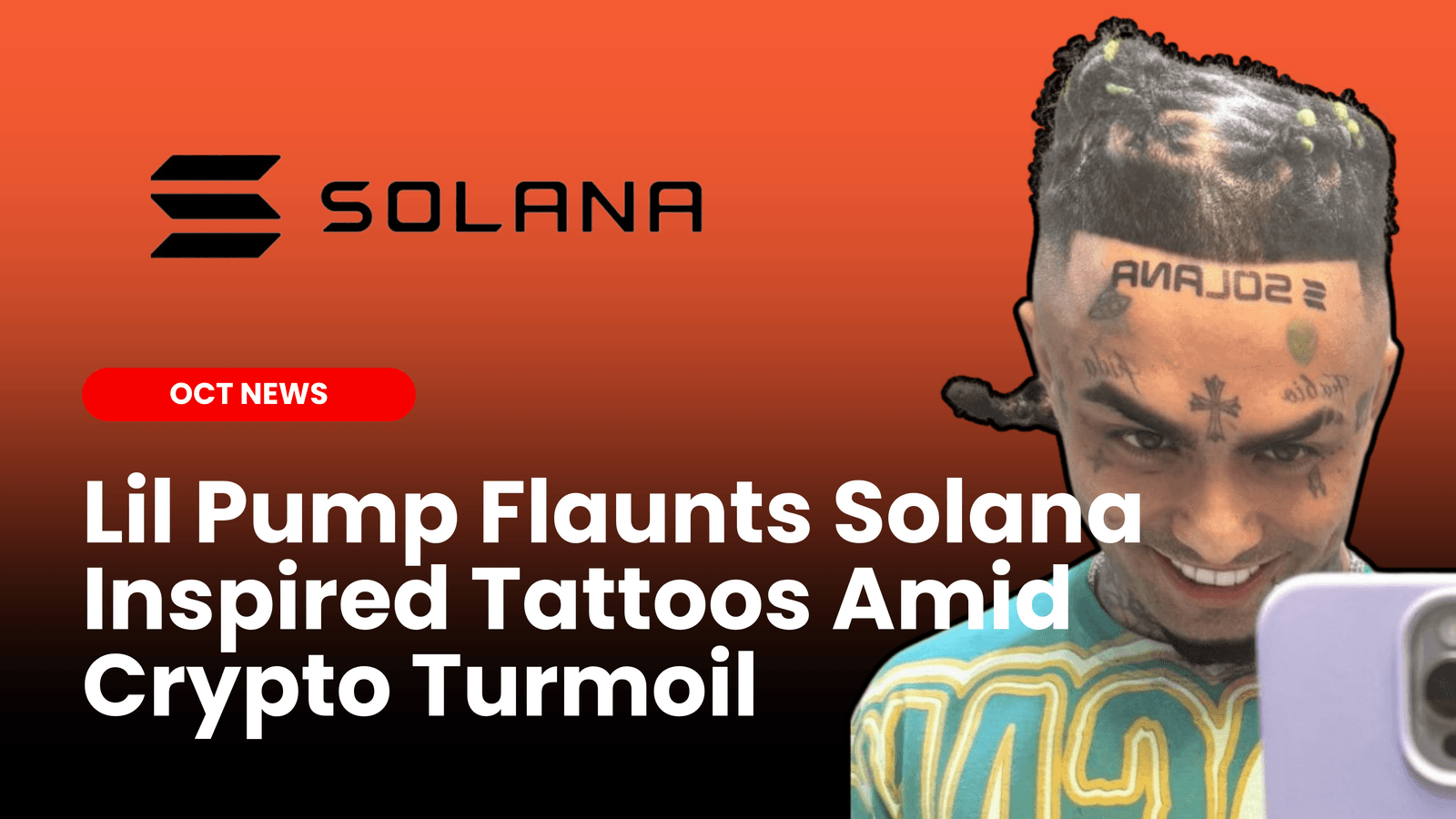 Lil Pump Flaunts Solana-Inspired Tattoos Amid Crypto Turmoil image