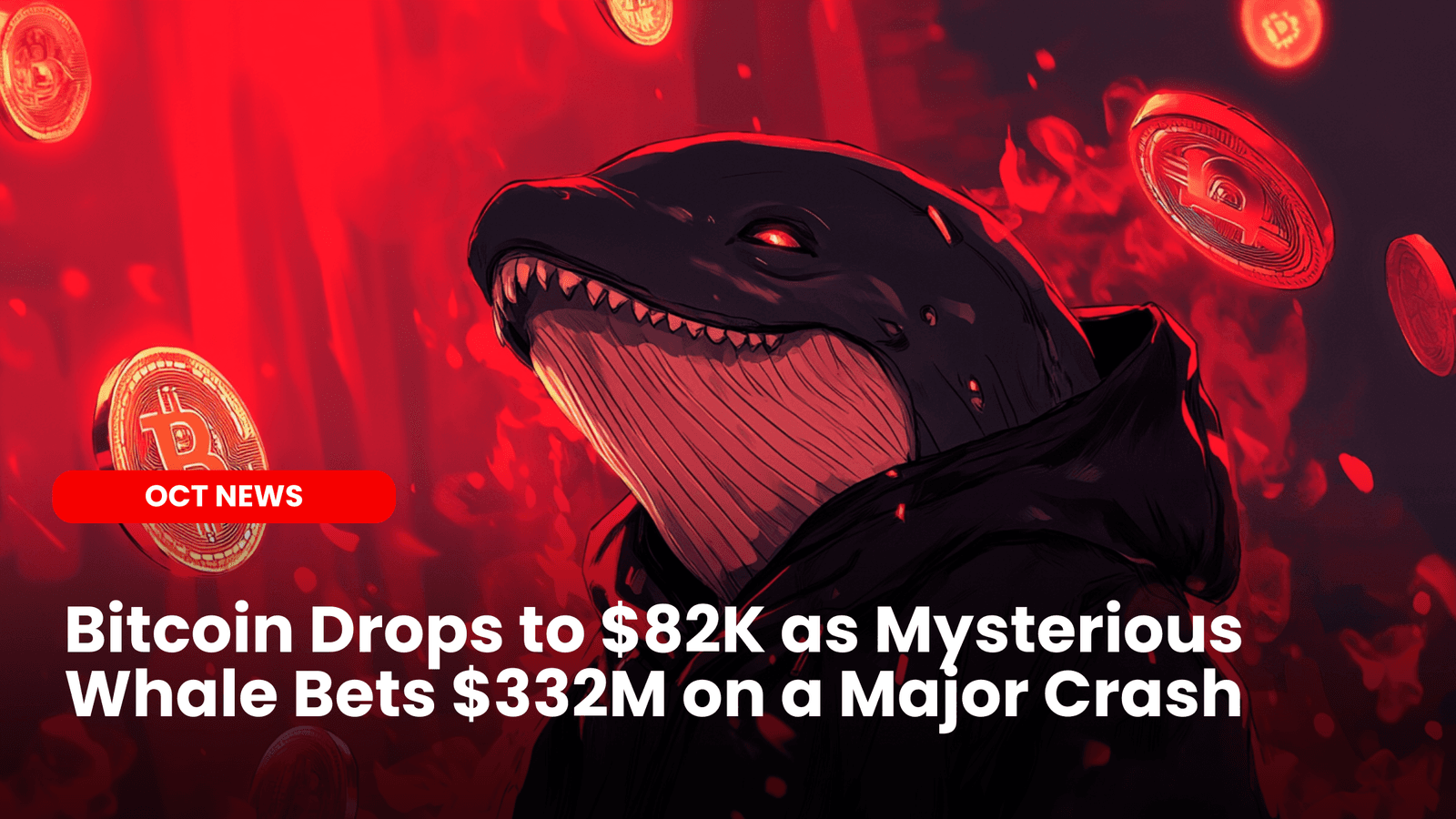 Bitcoin Drops to $82K as Whale Bets $332M on a Major Crash