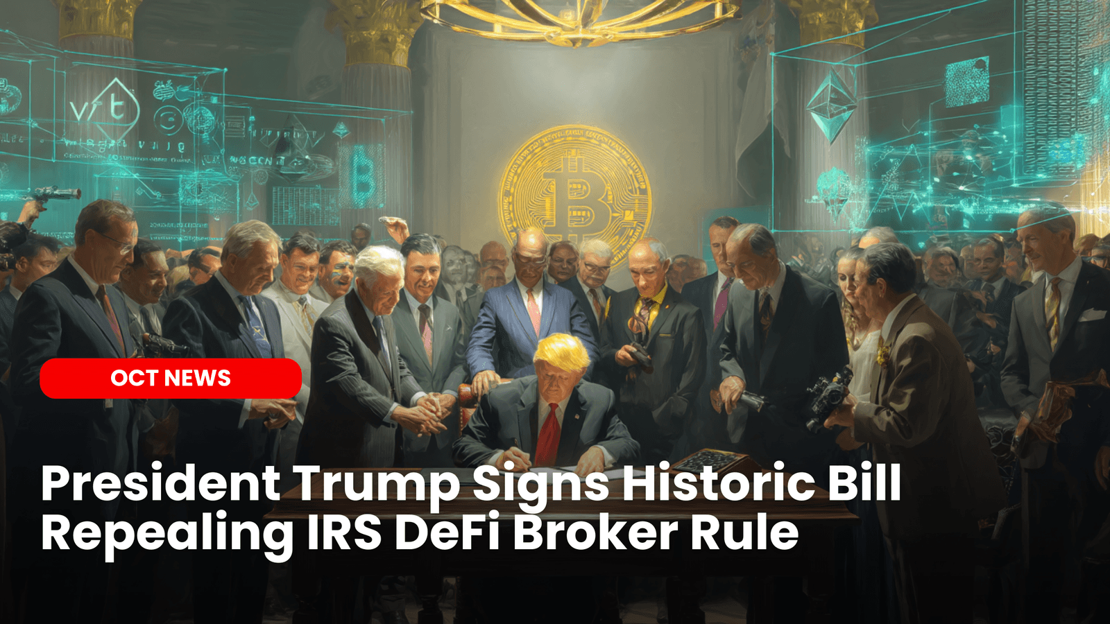 President Trump Signs Historic Bill Repealing IRS DeFi Broker Rule image