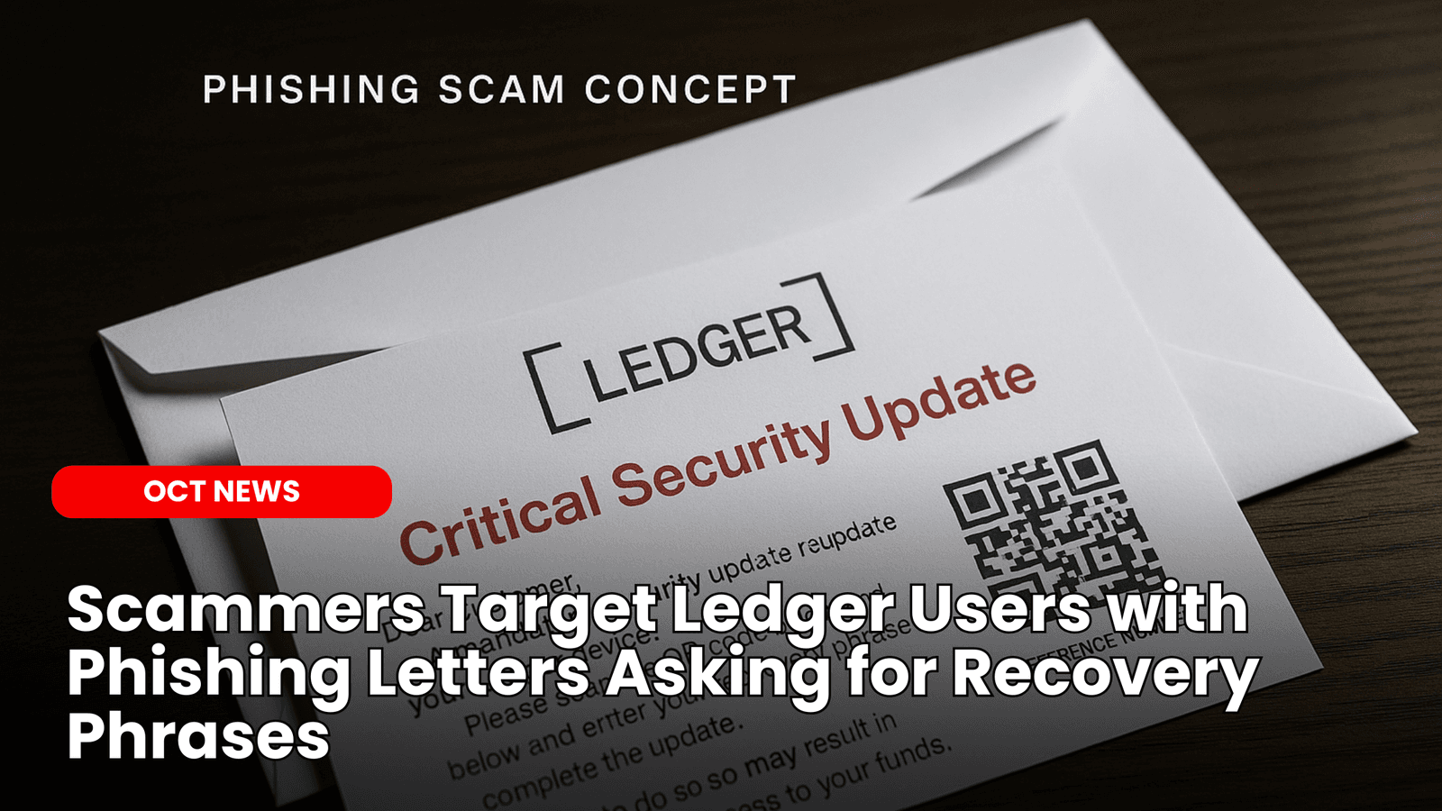 Scammers Target Ledger Users with Phishing Letters Asking for Recovery Phrases