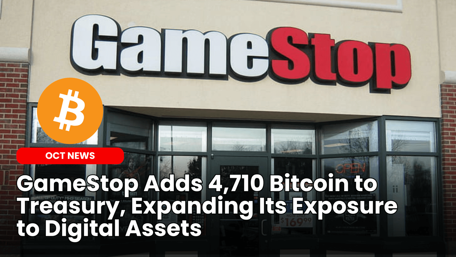 GameStop Adds 4,710 Bitcoin to Treasury, Expanding Its Exposure to Digital Assets