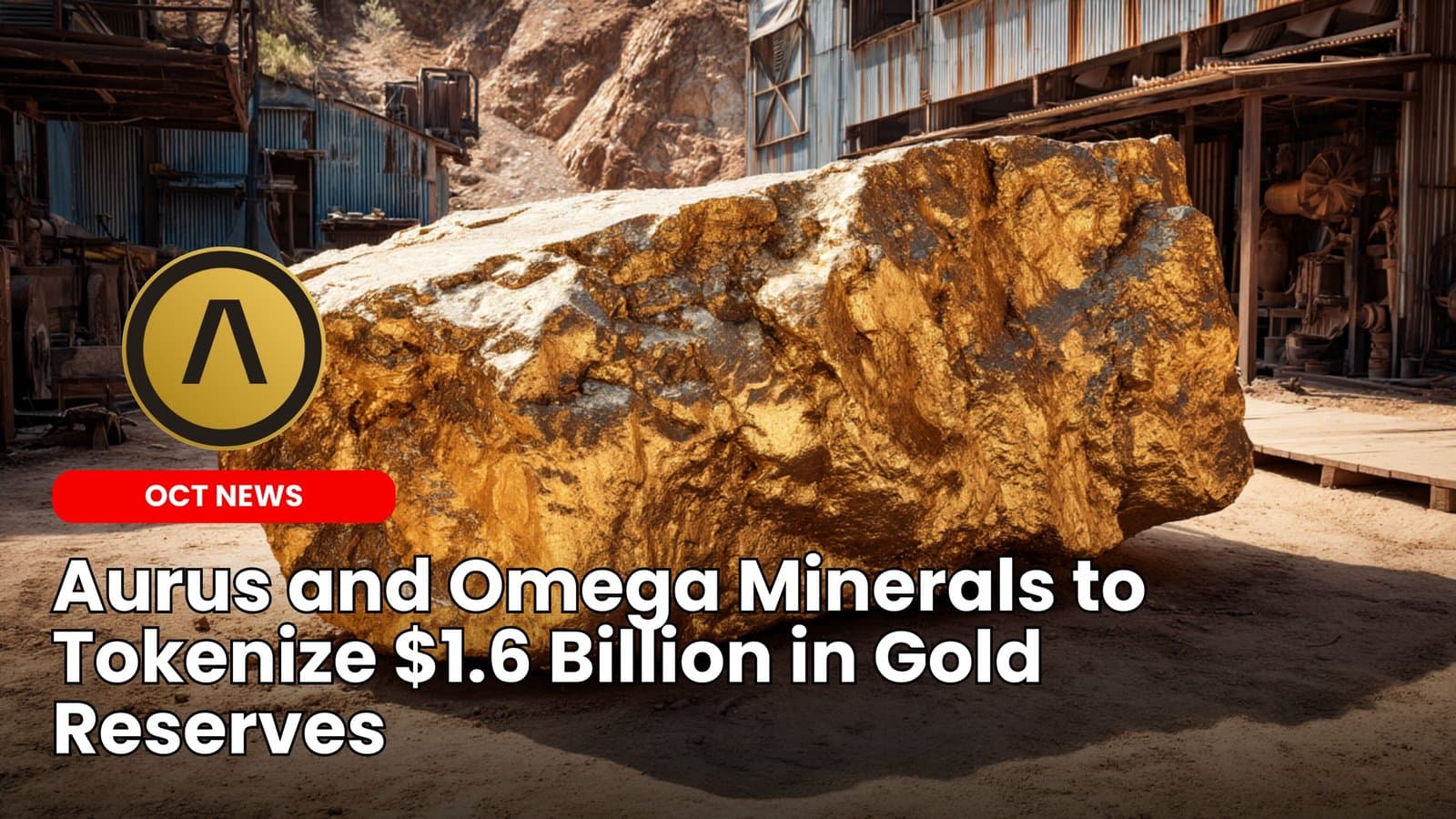 Aurus and Omega Minerals to Tokenize $1.6 Billion in Gold Reserves