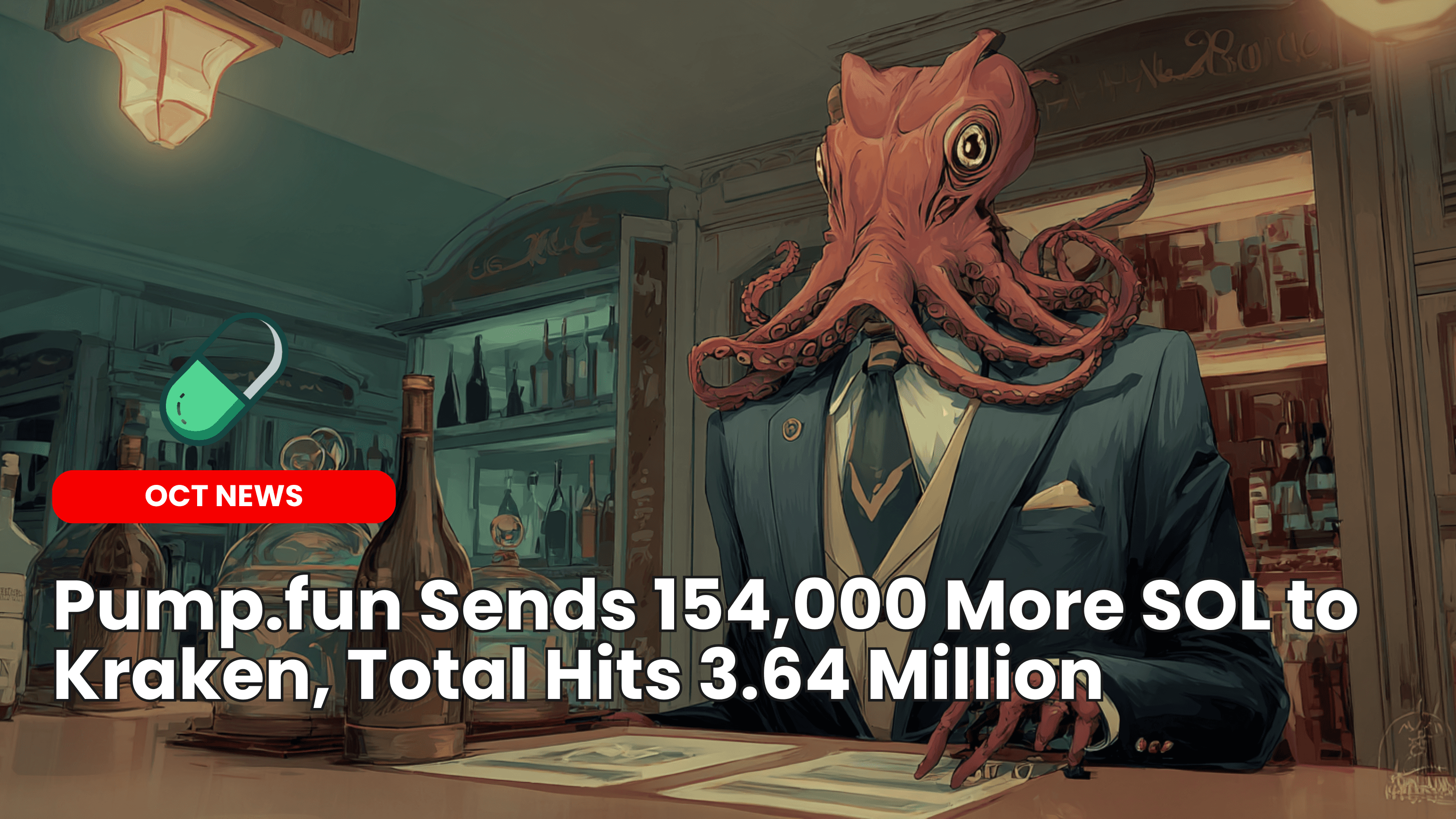 Pump.fun Sends 154,000 More SOL to Kraken, Total Hits 3.64 Million image