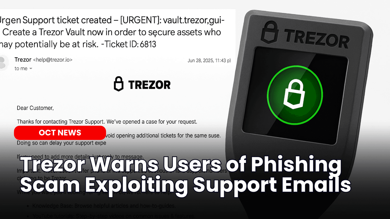 Trezor Warns Users of Phishing Scam Exploiting Support Emails