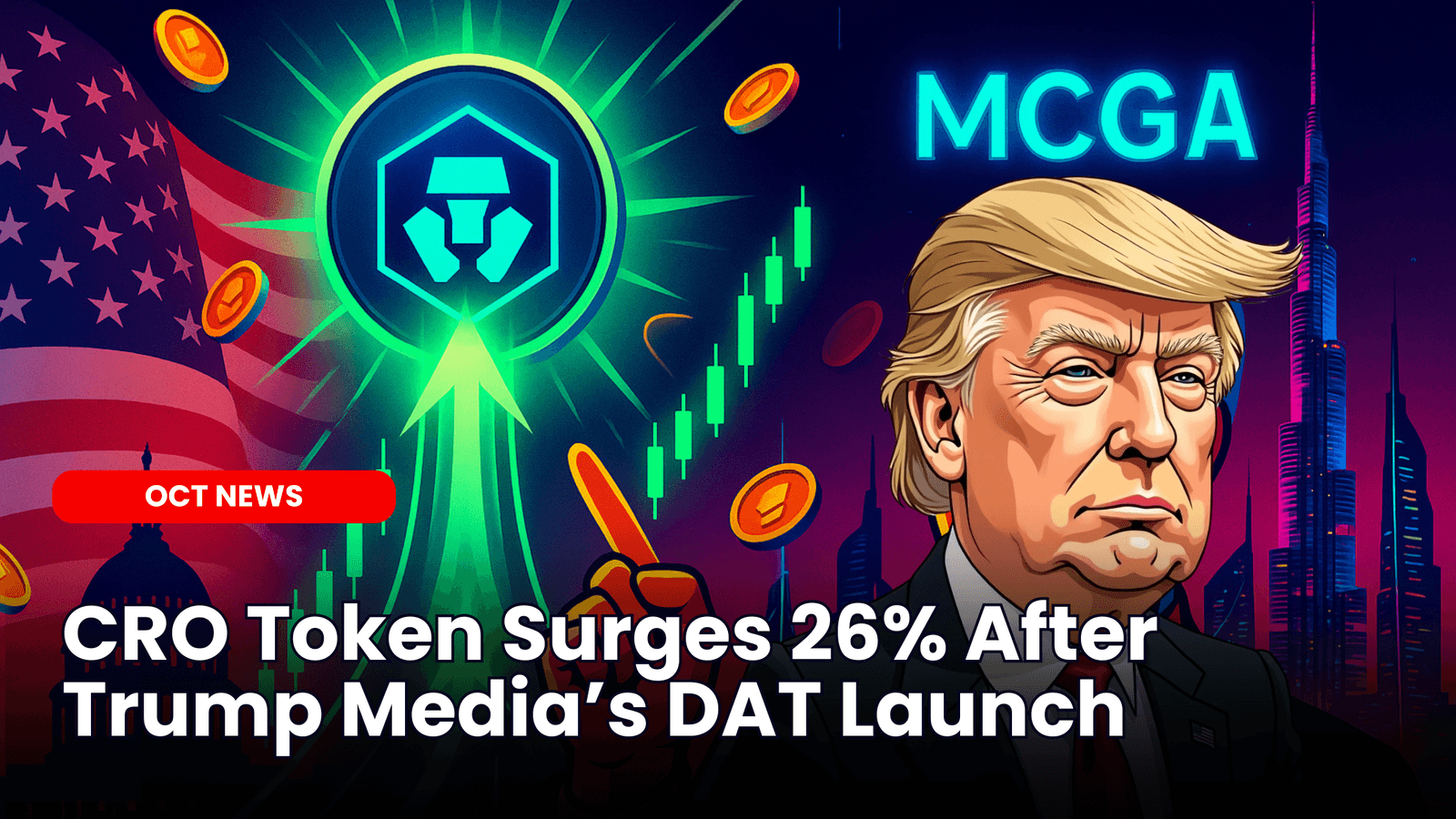 CRO Token Surges 26% After Trump Media’s DAT Launch