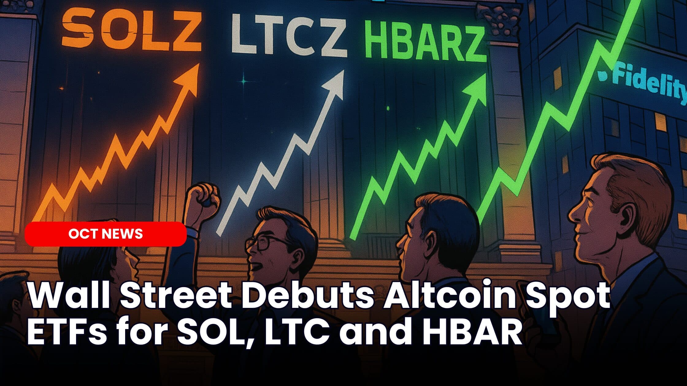 Wall Street Debuts Altcoin Spot ETFs for SOL, LTC and HBAR image