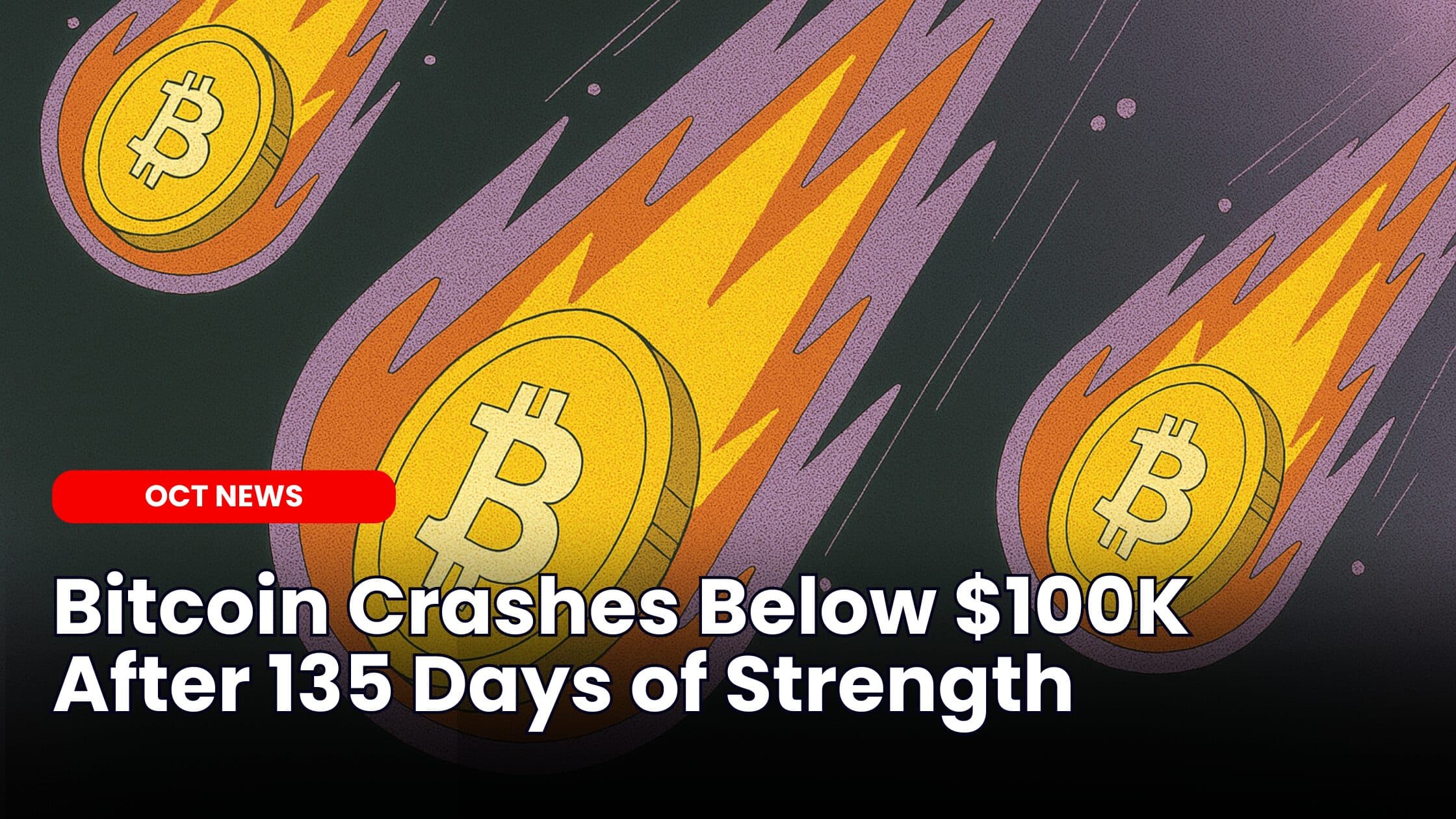 Bitcoin Crashes Below $100K After 135 Days of Strength
