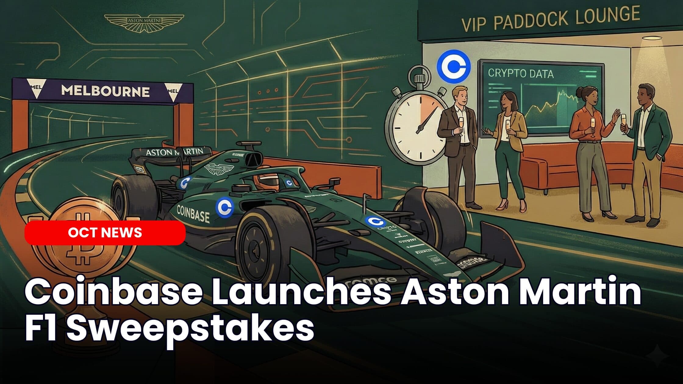 Coinbase Launches Aston Martin F1 Sweepstakes image