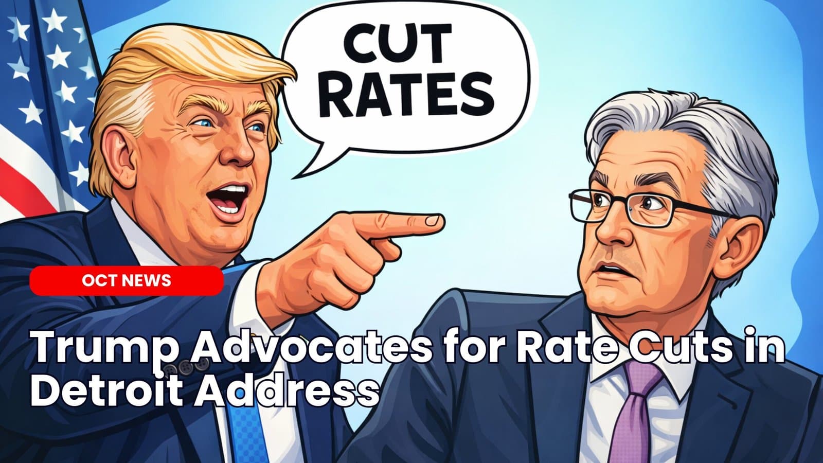Trump Advocates for Rate Cuts in Detroit Address image