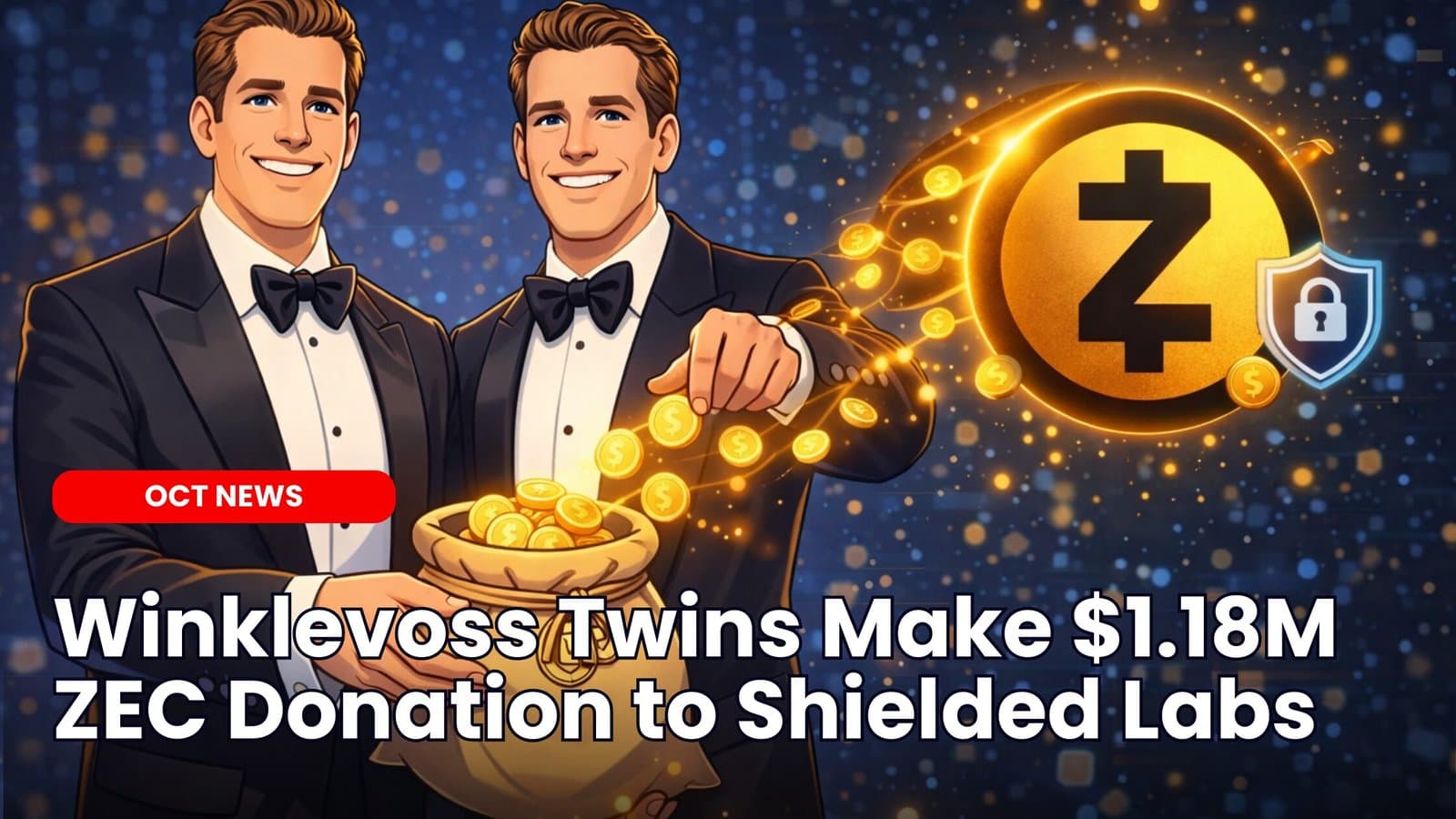 Winklevoss Twins Make $1.18M ZEC Donation to Shielded Labs image