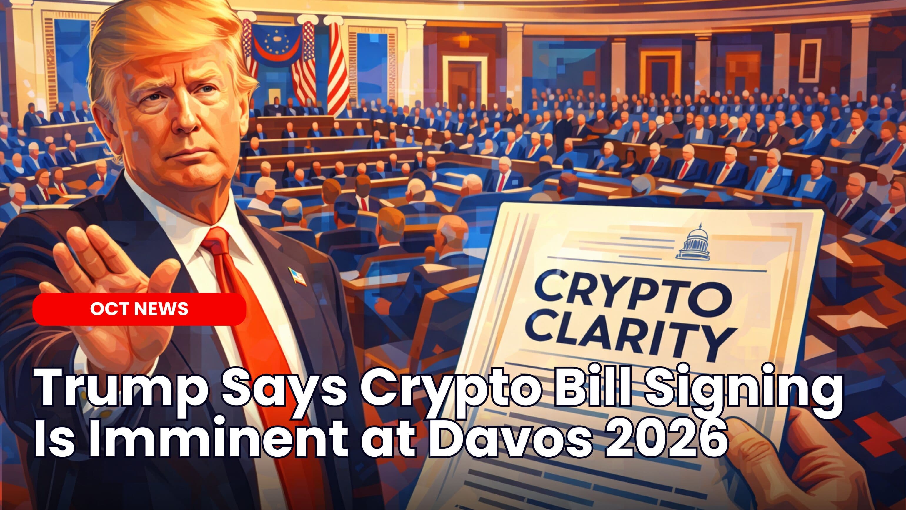 Trump Crypto Bill Signing Near at Davos 2026 image