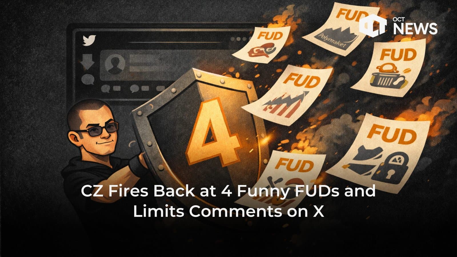 CZ Fires Back at 4 Funny FUDs and Limits Comments on X image