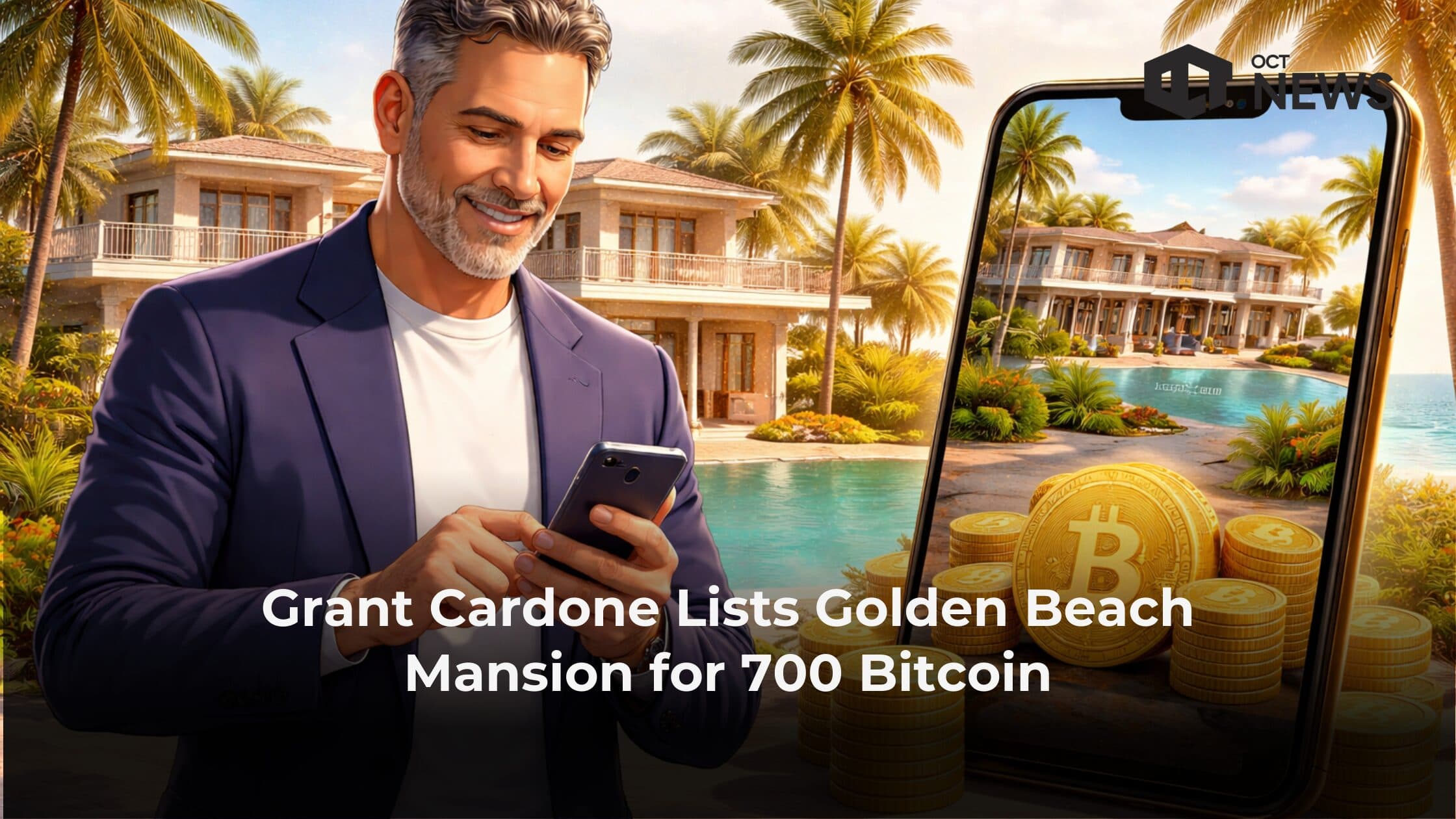 Grant Cardone Lists Golden Beach Mansion for 700 Bitcoin