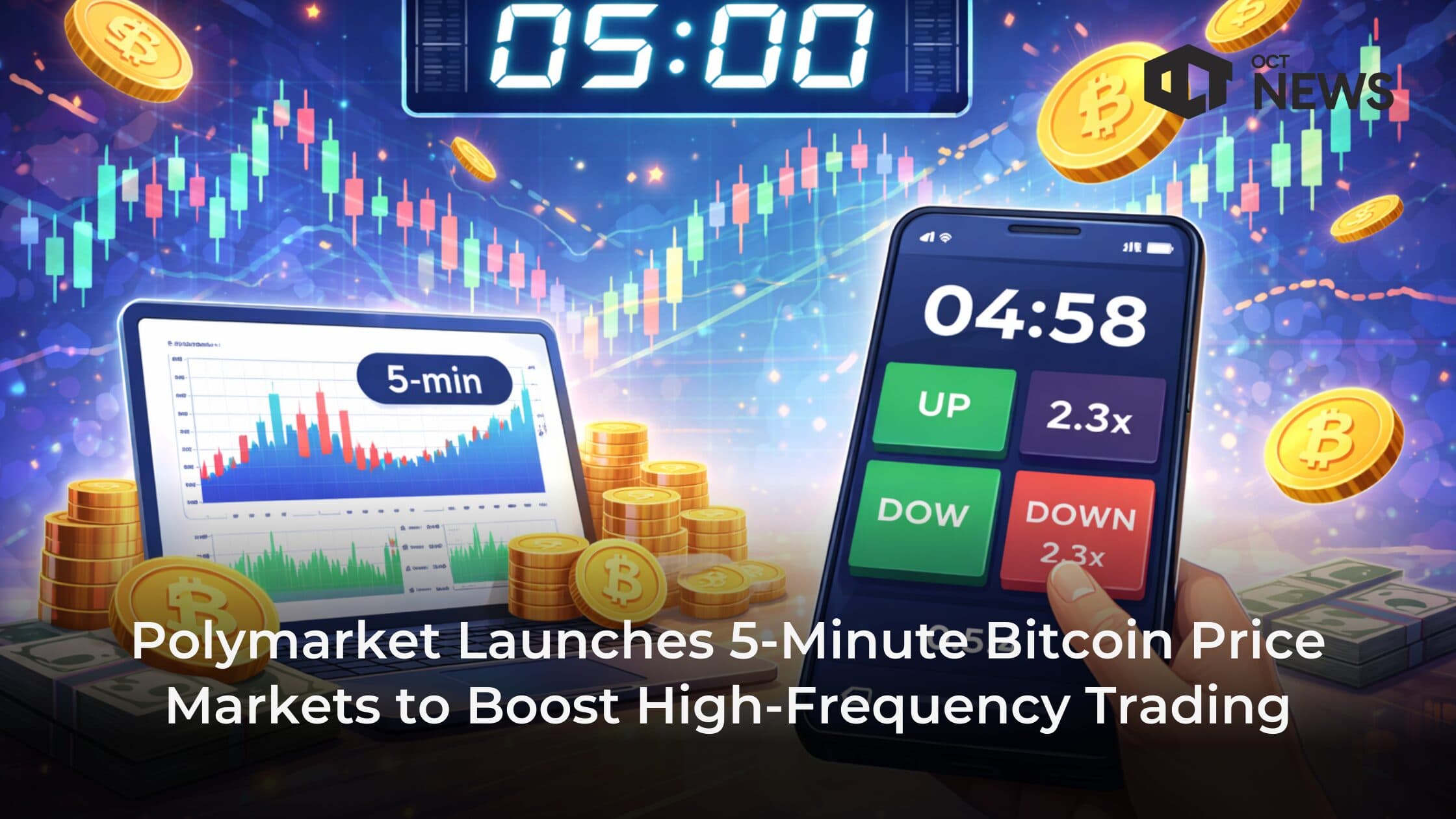 Polymarket Launches 5-Minute Bitcoin Price Markets image