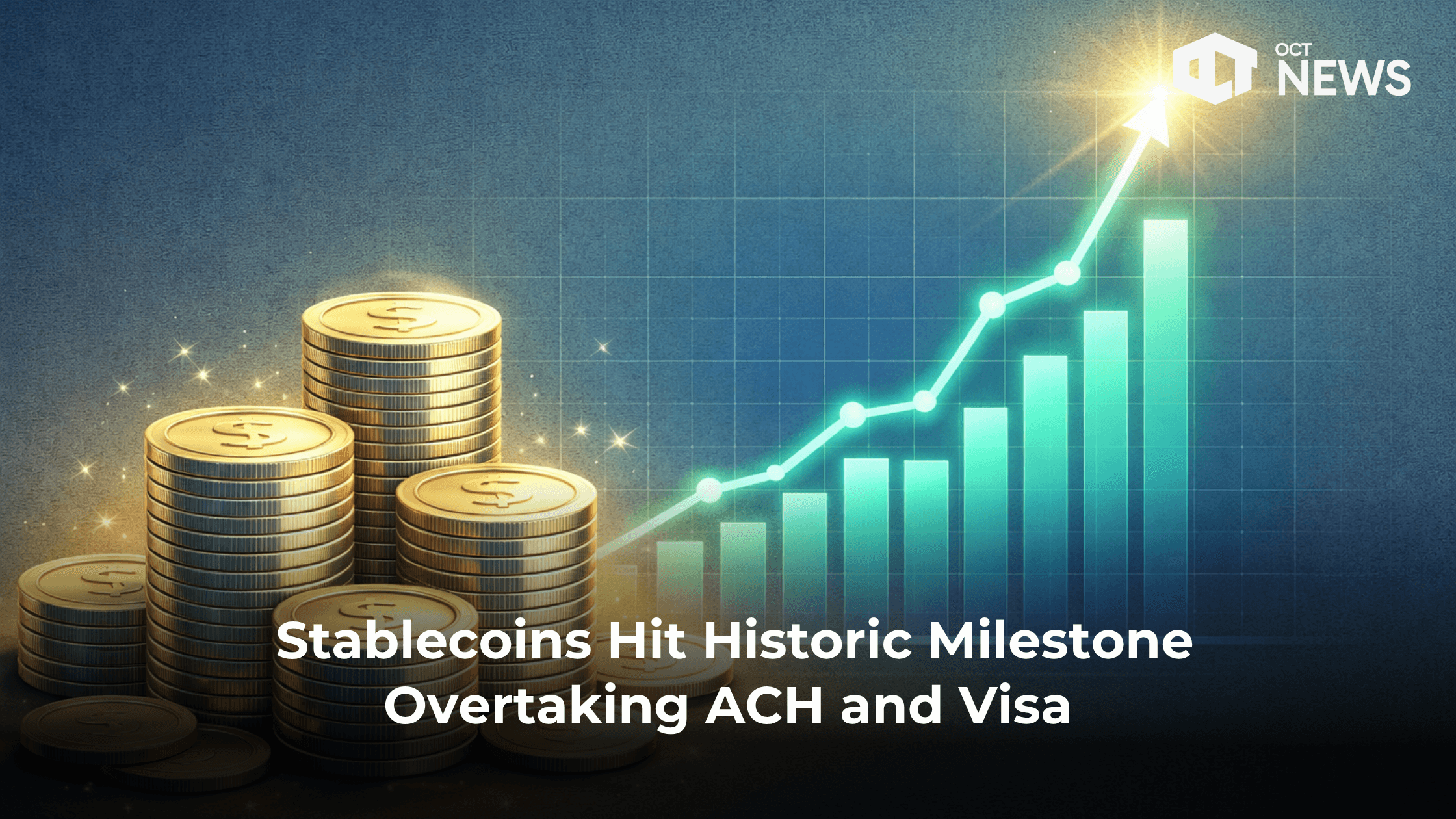 Stablecoins Hit Historic Milestone Overtaking ACH and Visa image