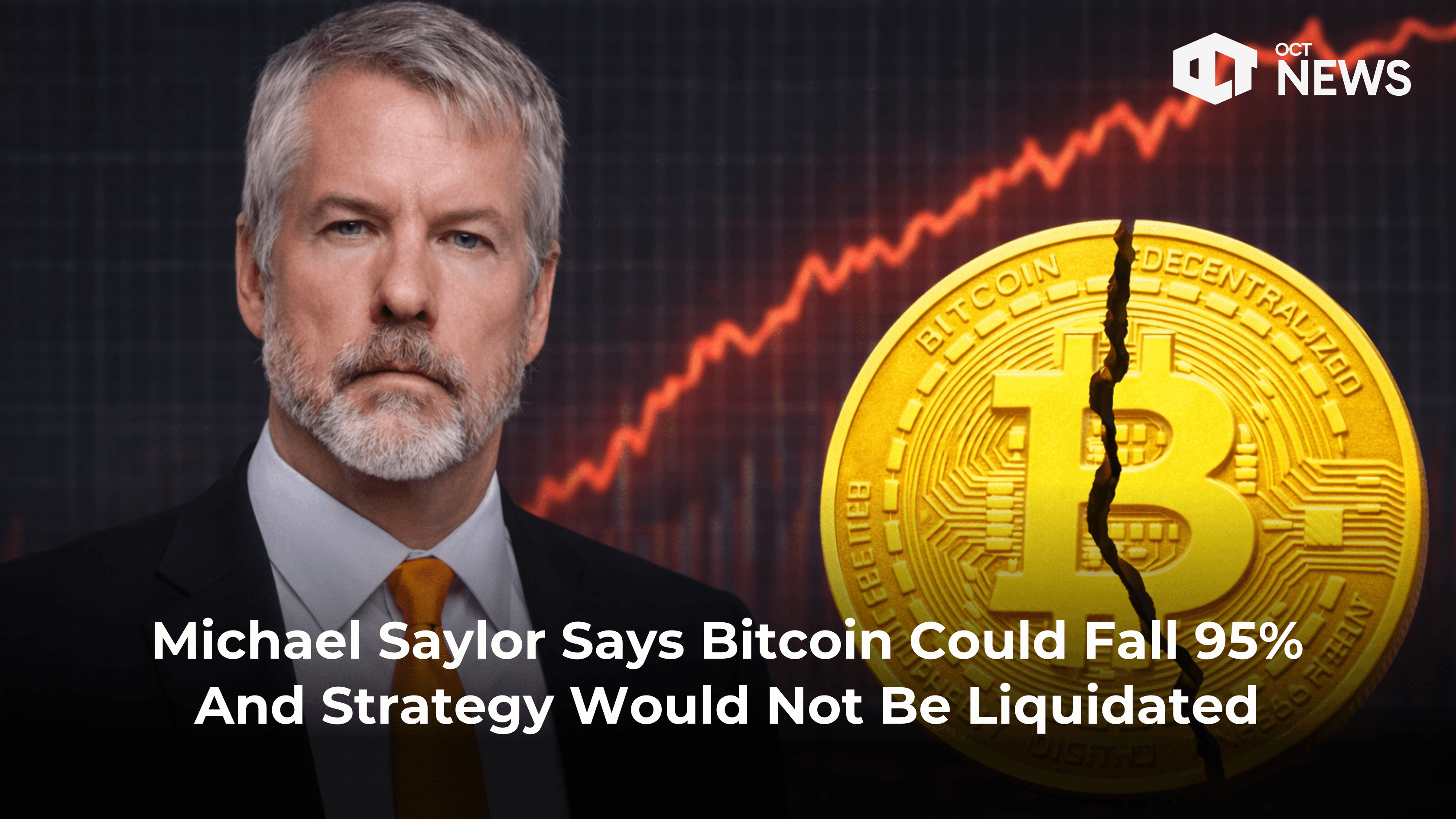 Michael Saylor Says Bitcoin Could Fall 95% And Strategy Would Not Be Liquidated image