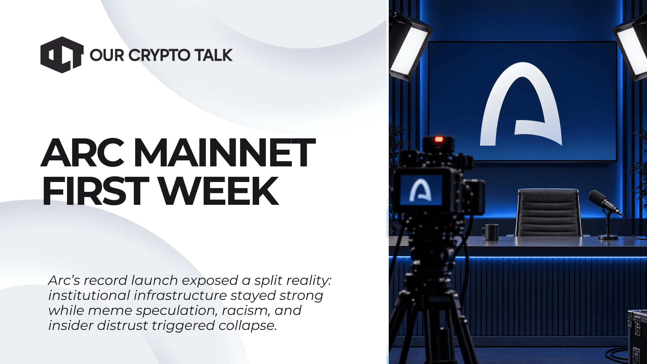 Arc Mainnet First Week: $410M & Then a Livestream Crash image