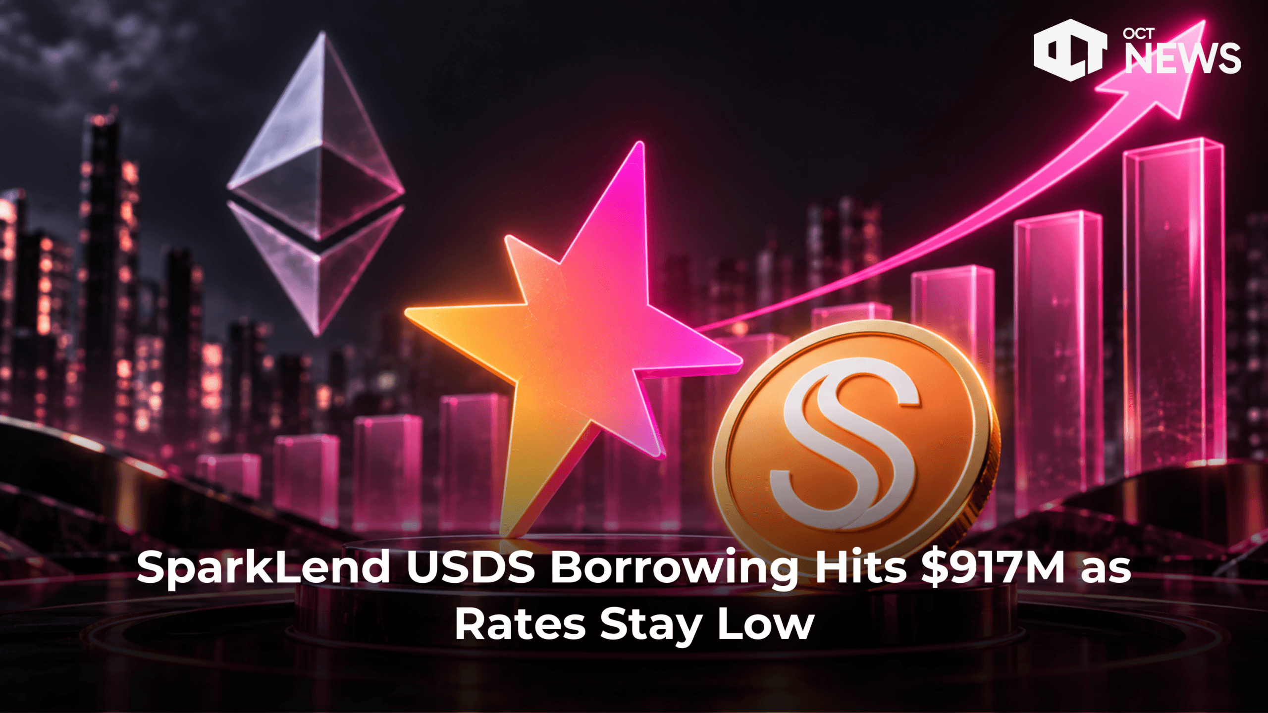 SparkLend USDS Borrowing Hits $917M as Rates Stay Low image