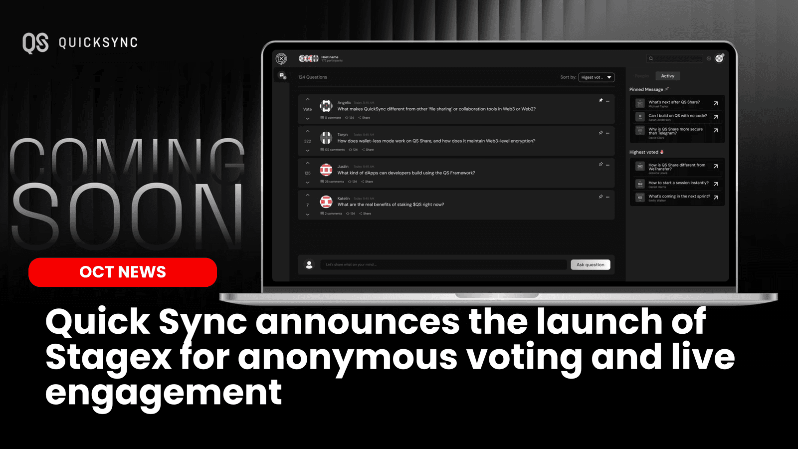 Quick Sync announces the launch of StageX for anonymous voting and live engagement image