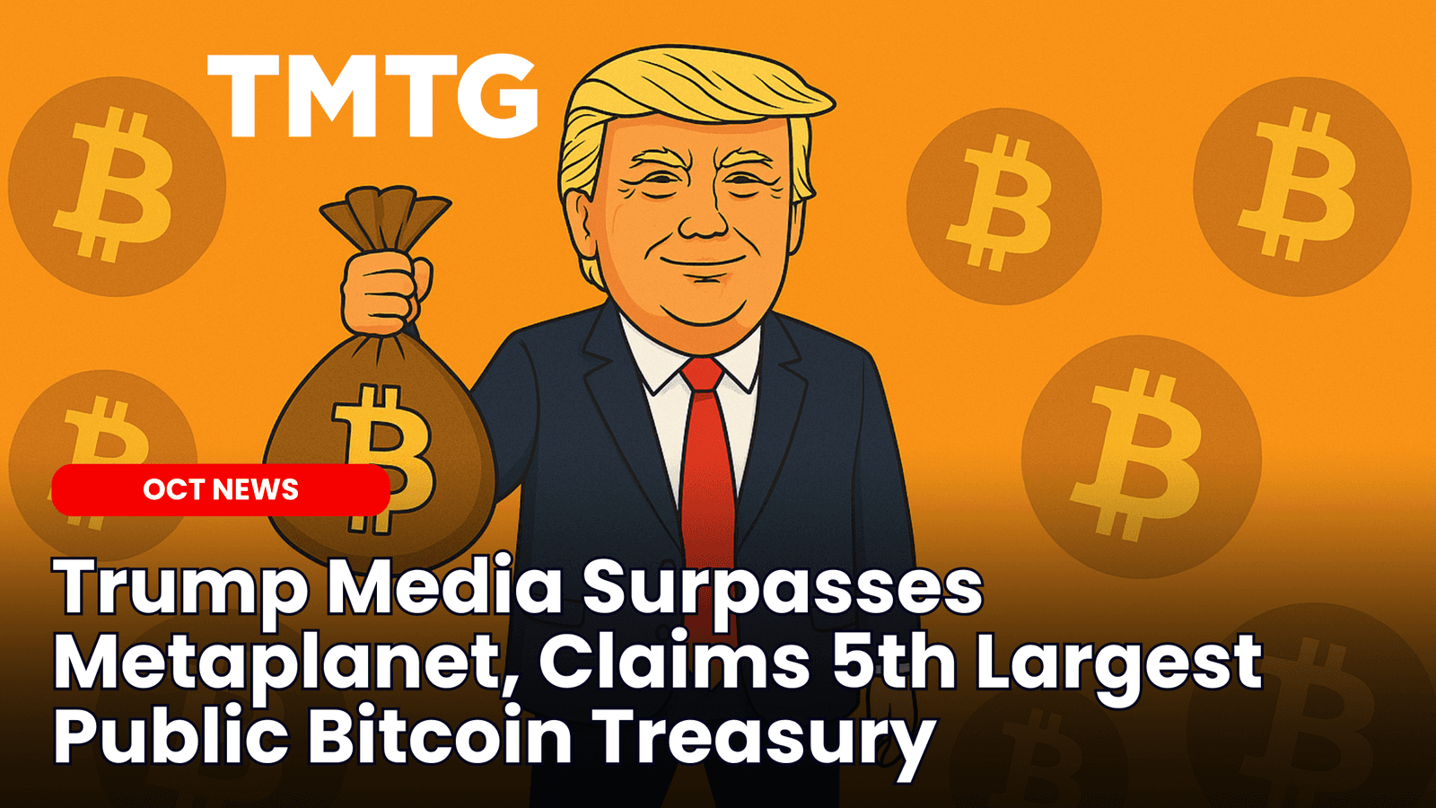Trump Media Surpasses Metaplanet, Claims 5th Largest Public Bitcoin Treasury image