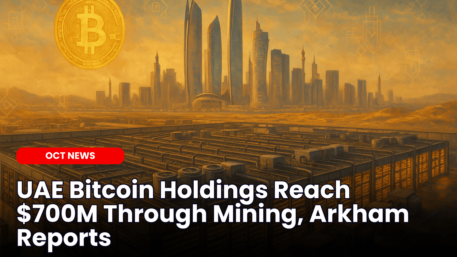 UAE Bitcoin Holdings Reach $700M Through Mining, Arkham Reports image