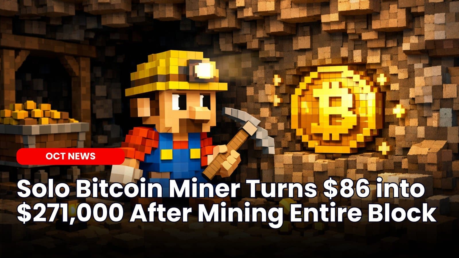 Solo Bitcoin Miner Turns $86 into $271,000 image