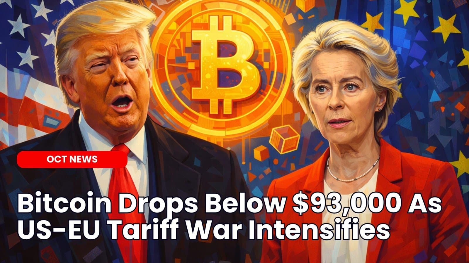 Bitcoin Falls Below $93K as US-EU Tariff War Escalates image