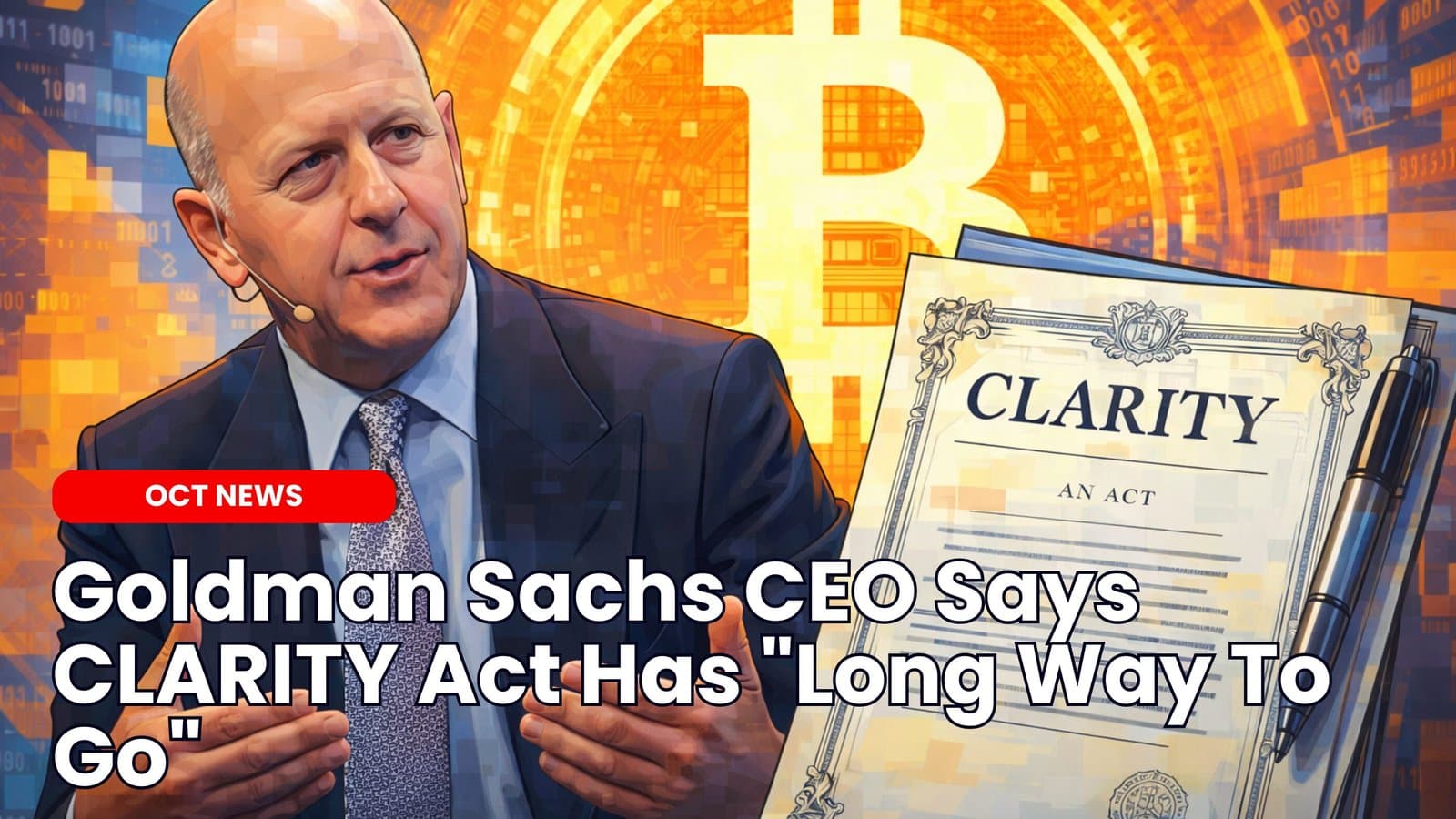 Goldman Sachs CEO Says CLARITY Act Has “Long Way To Go” image