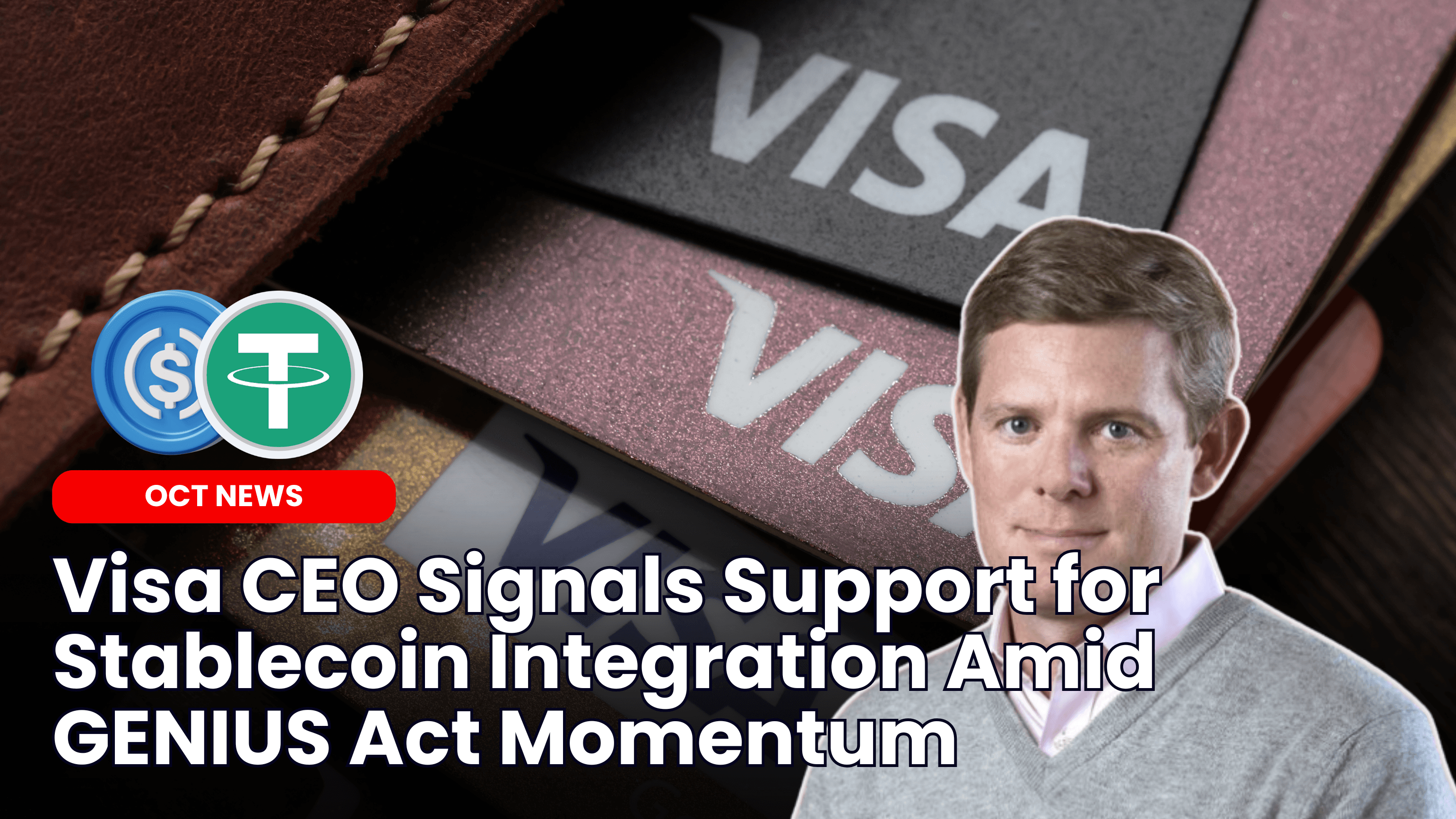 Visa CEO Signals Support for Stablecoin Integration Amid GENIUS Act Momentum