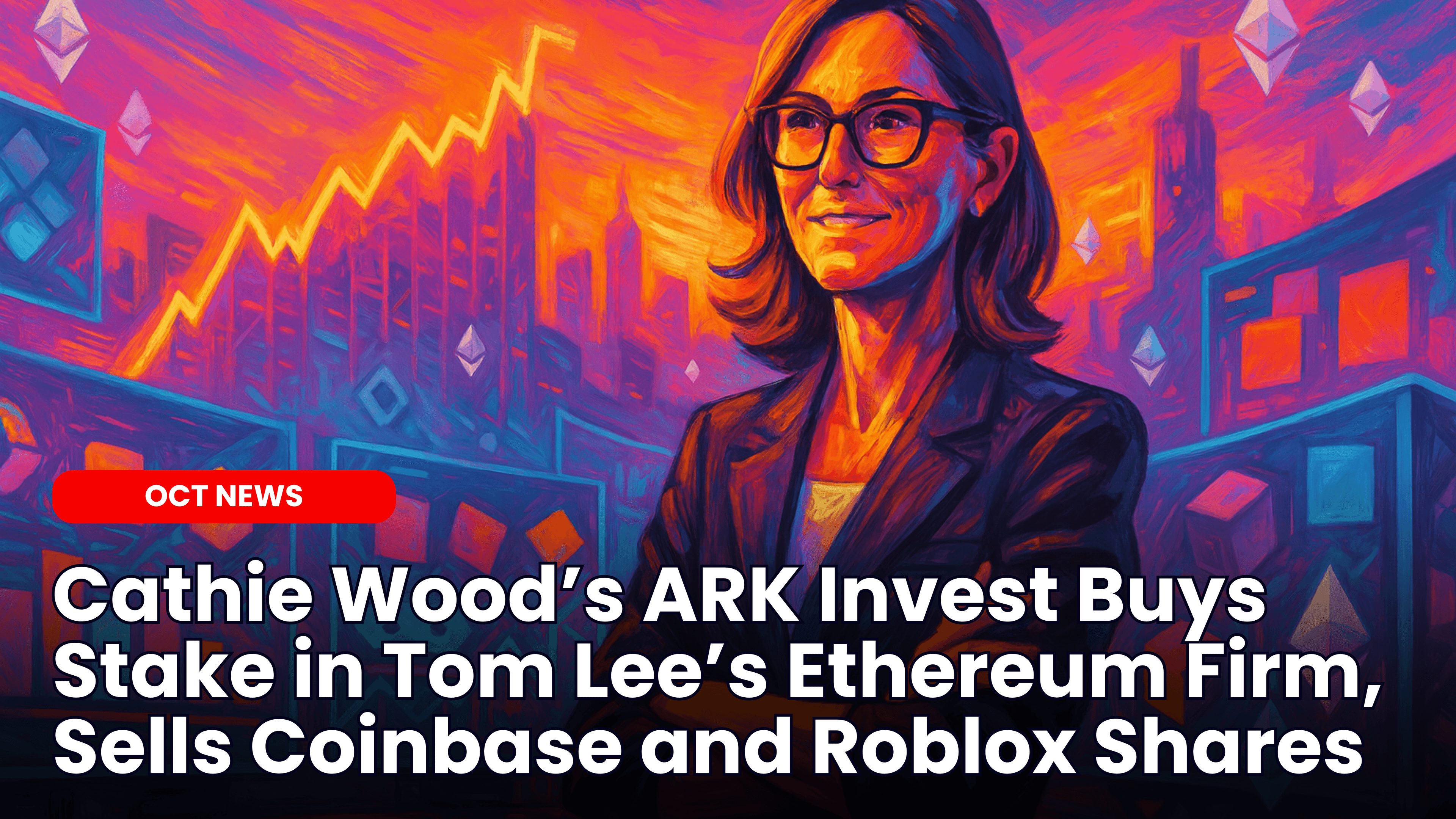 Cathie Wood’s ARK Invest Buys Stake in Tom Lee’s Ethereum Firm, Sells Coinbase and Roblox Shares