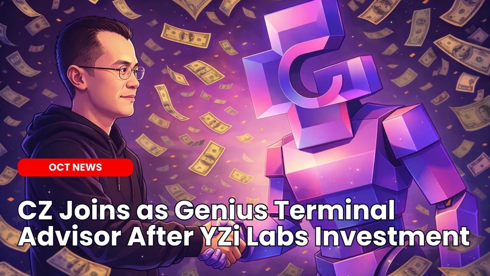 CZ Joins as Genius Terminal Advisor After YZi Labs Investment