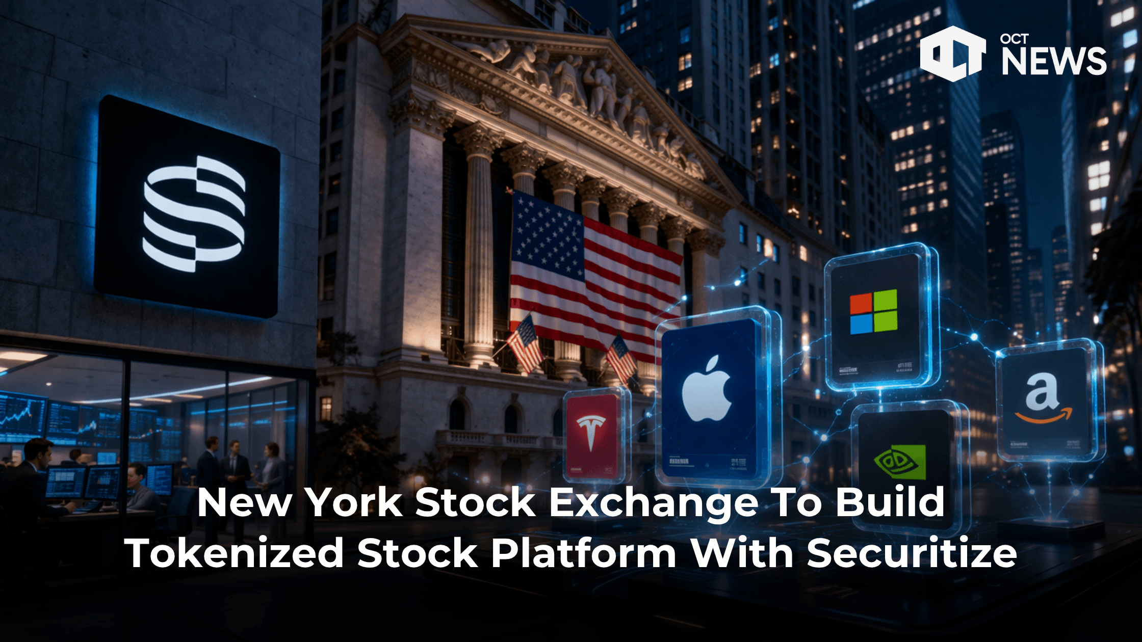 New York Stock Exchange To Build Tokenized Stock Platform With Securitize