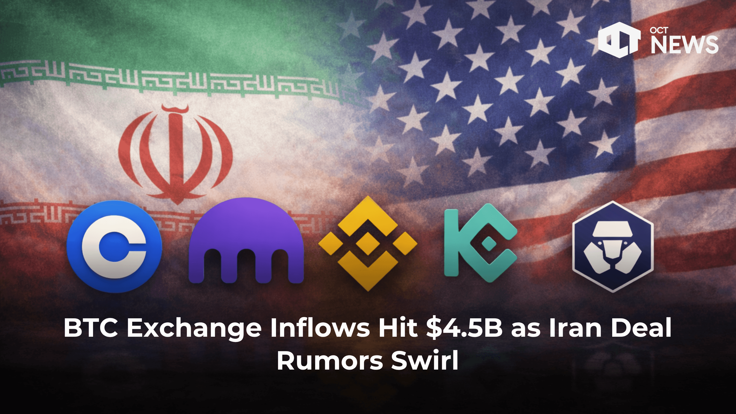 BTC Exchange Inflows Hit $4.5B as Iran Deal Rumors Swirl