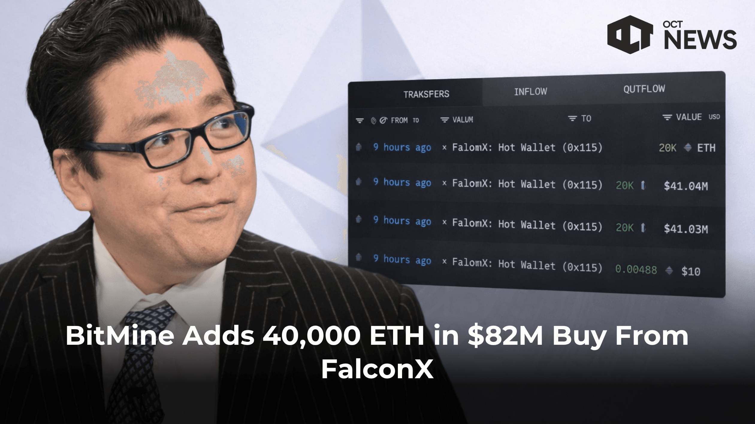 BitMine Adds 40,000 ETH in $82M Buy From FalconX