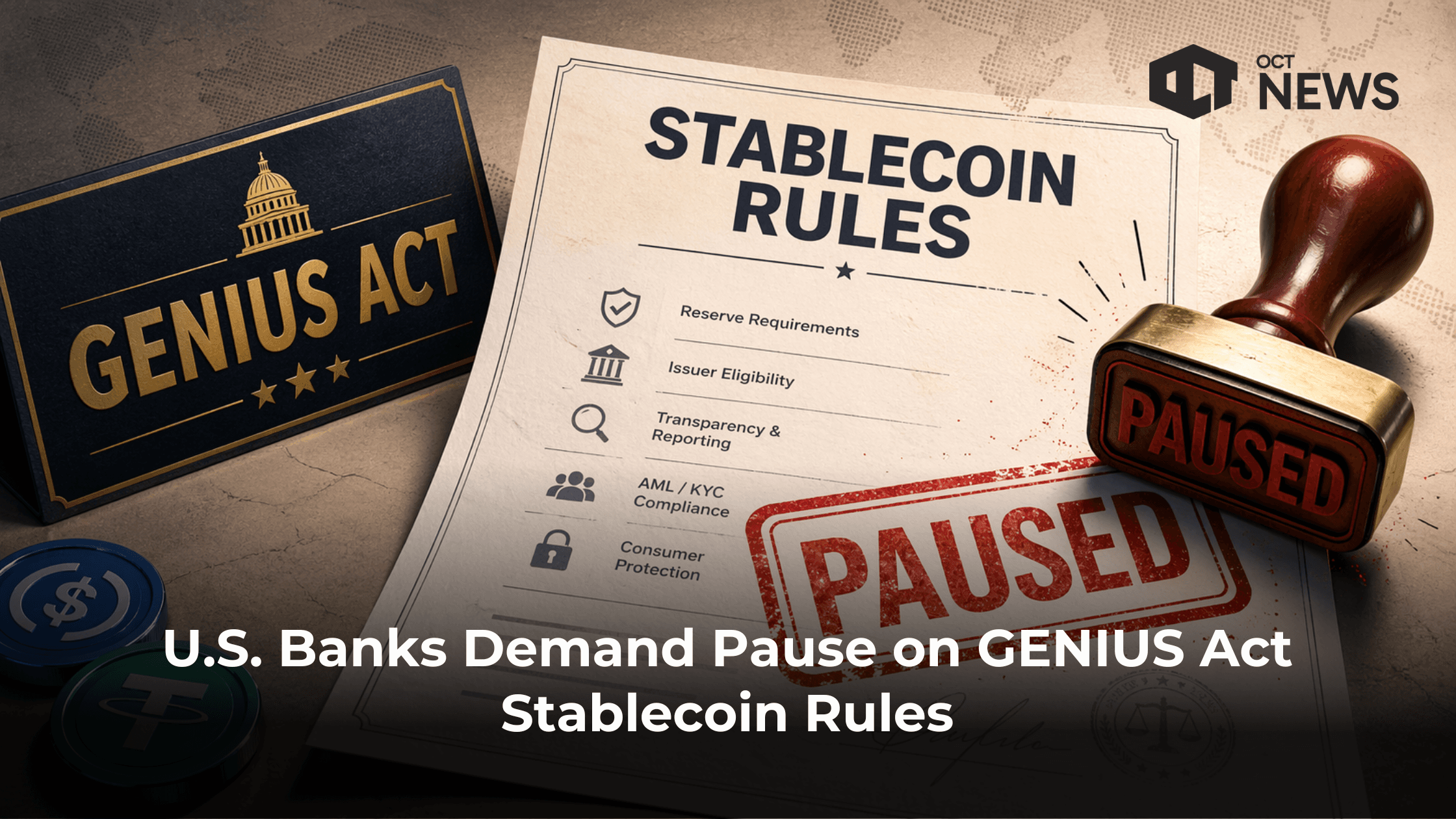 U.S. Banks Demand Pause on GENIUS Act Stablecoin Rules