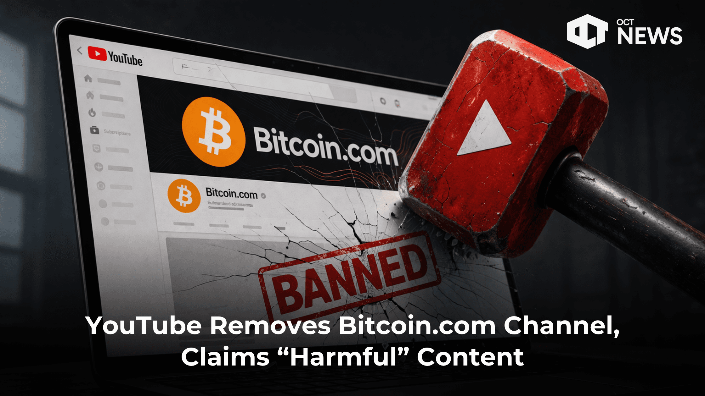 YouTube Removes Bitcoin.com Channel, Claims “Harmful” Content