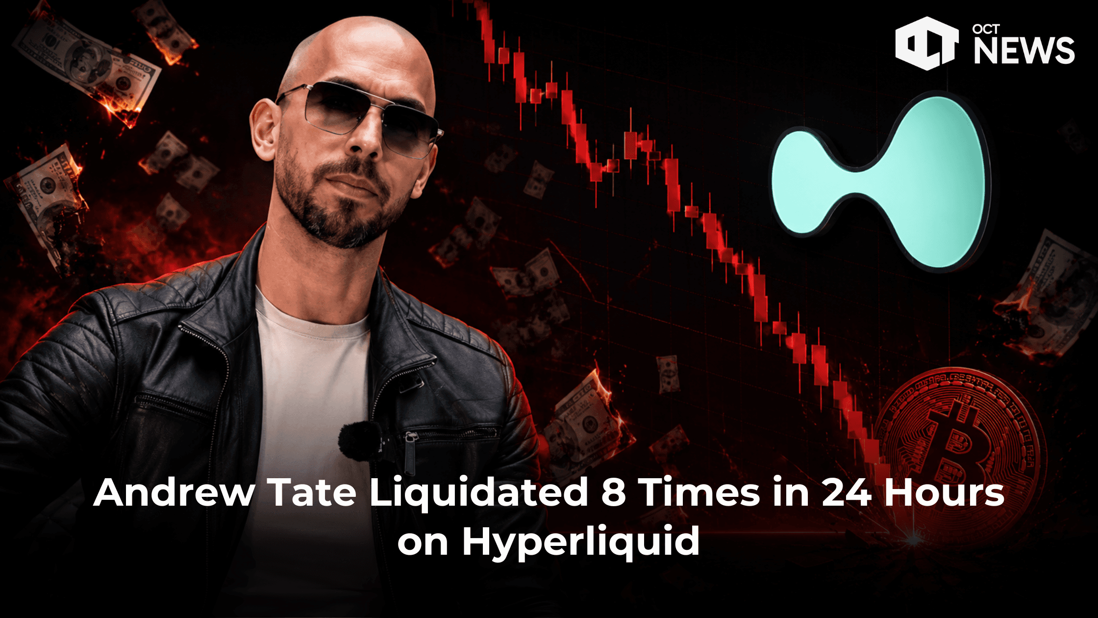 Andrew Tate Liquidated 8 Times in 24 Hours on Hyperliquid