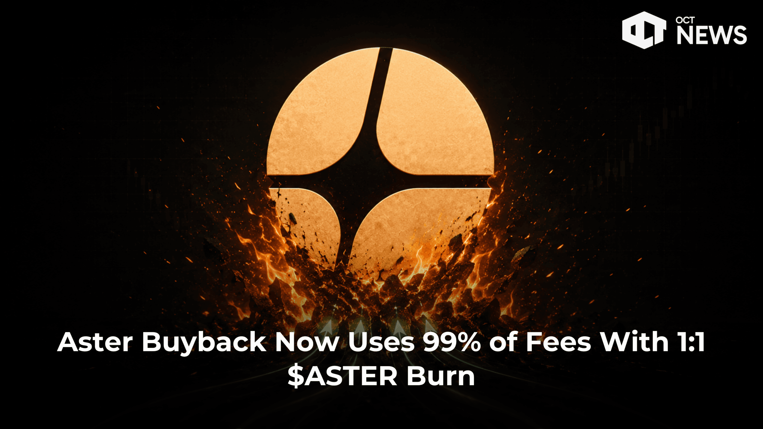 Aster Buyback Now Uses 99% of Fees With 1:1 $ASTER Burn