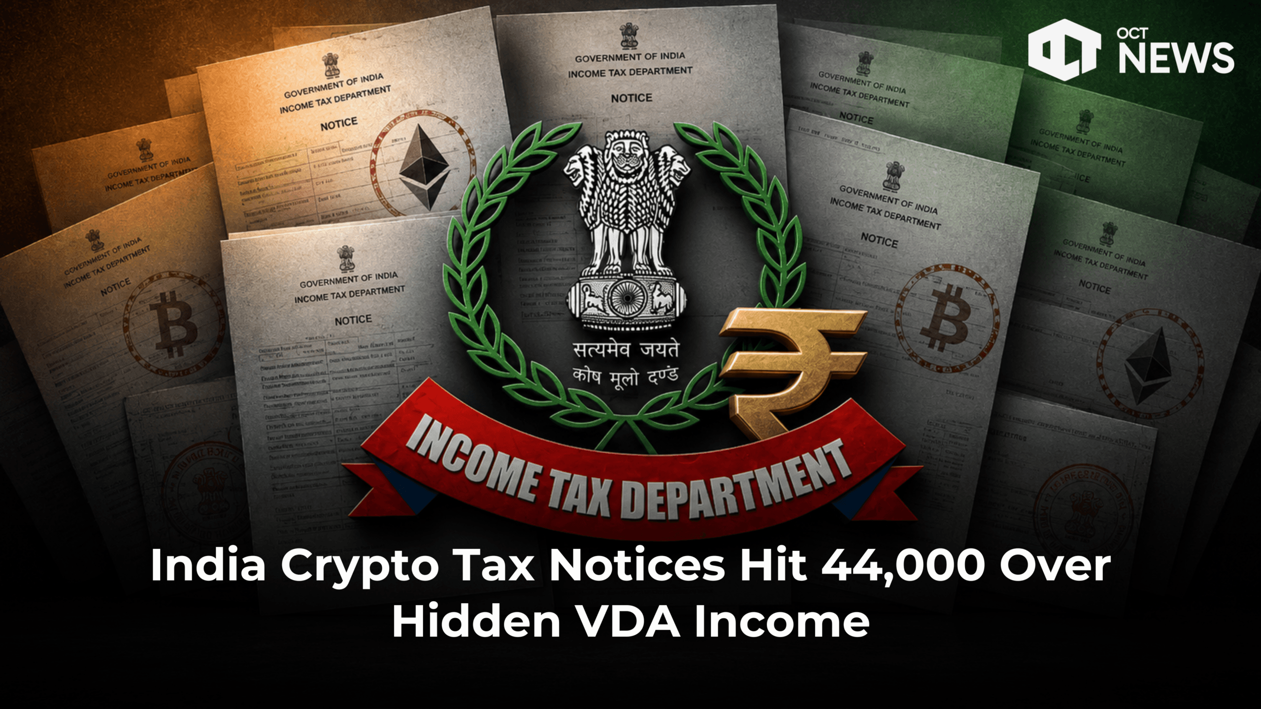 India Crypto Tax Notices Hit 44,000 Over Hidden VDA Income