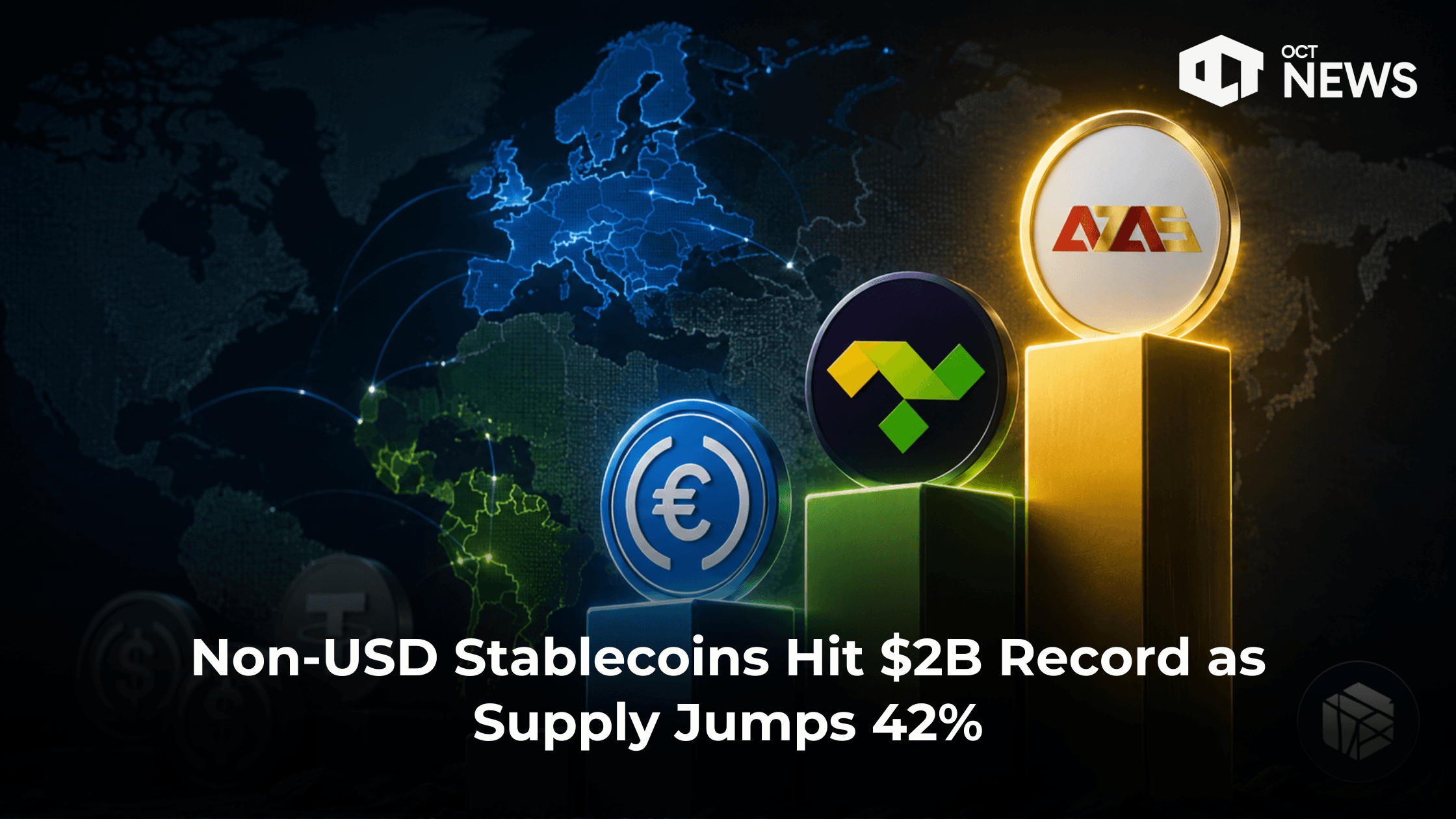 Non-USD Stablecoins Hit $2B Record as Supply Jumps 42%