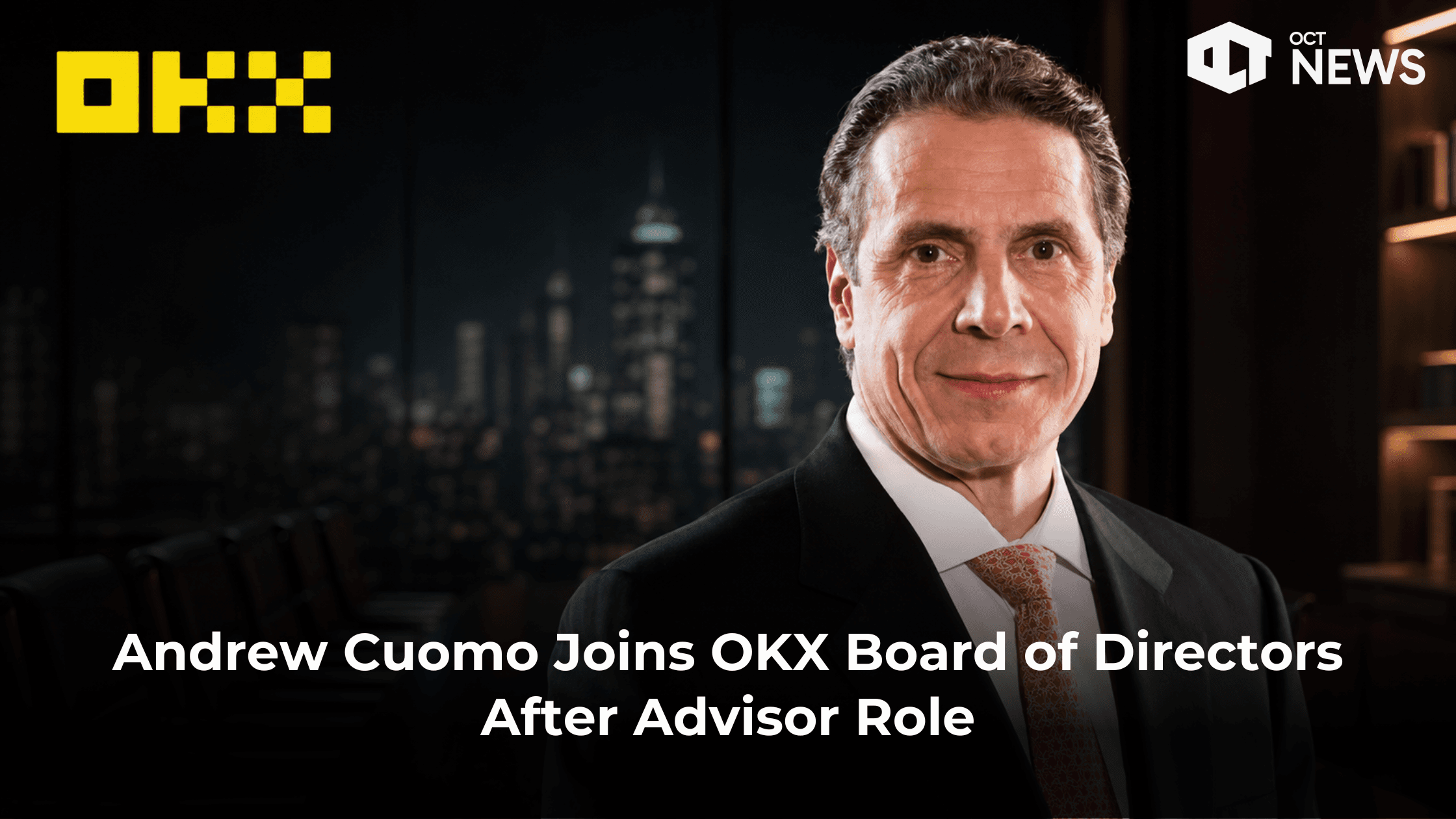 Cuomo Joins OKX Board of Directors After Advisor Role image