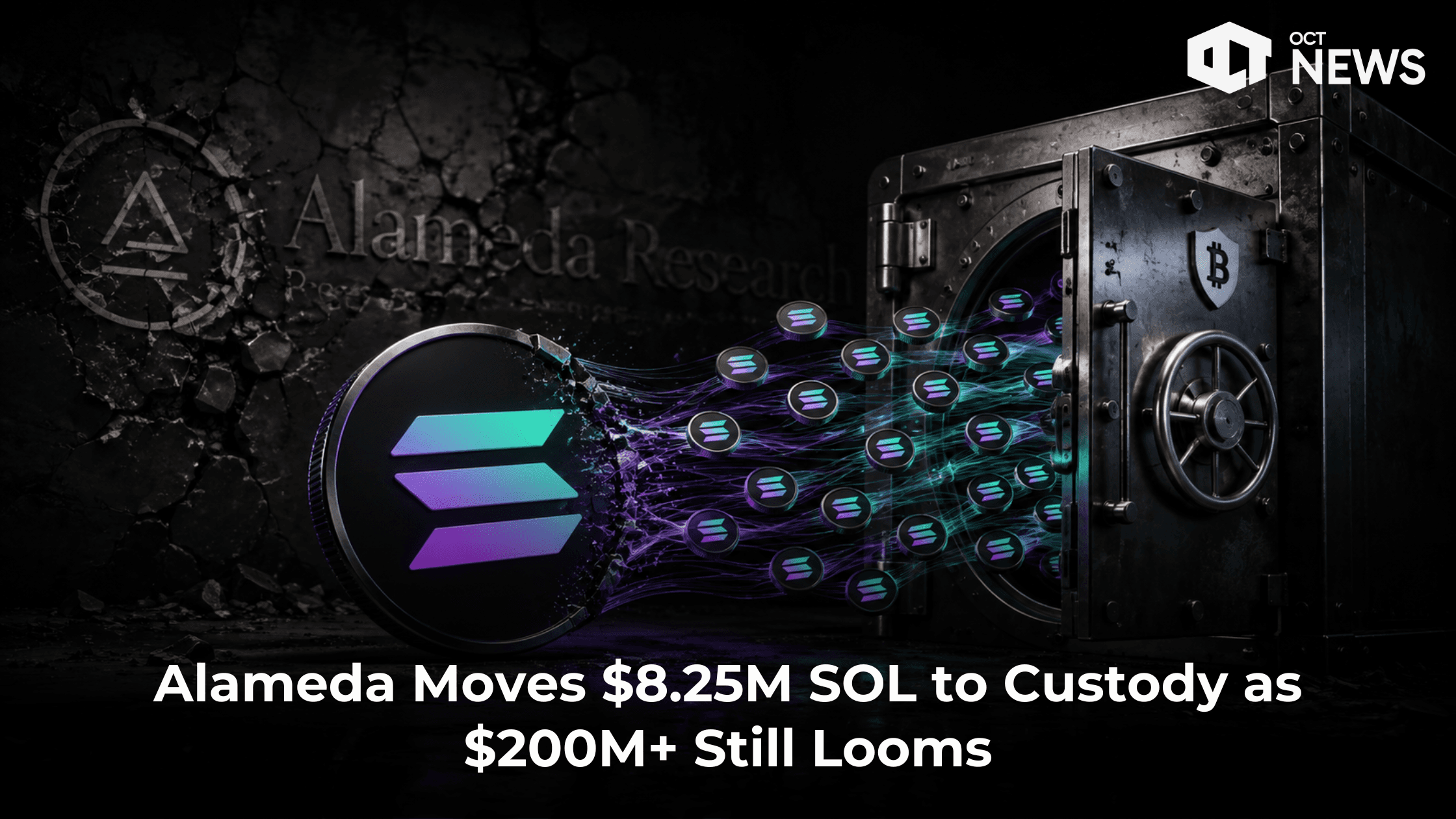 Alameda Moves $8.25M SOL to Custody as $200M+ Still Looms