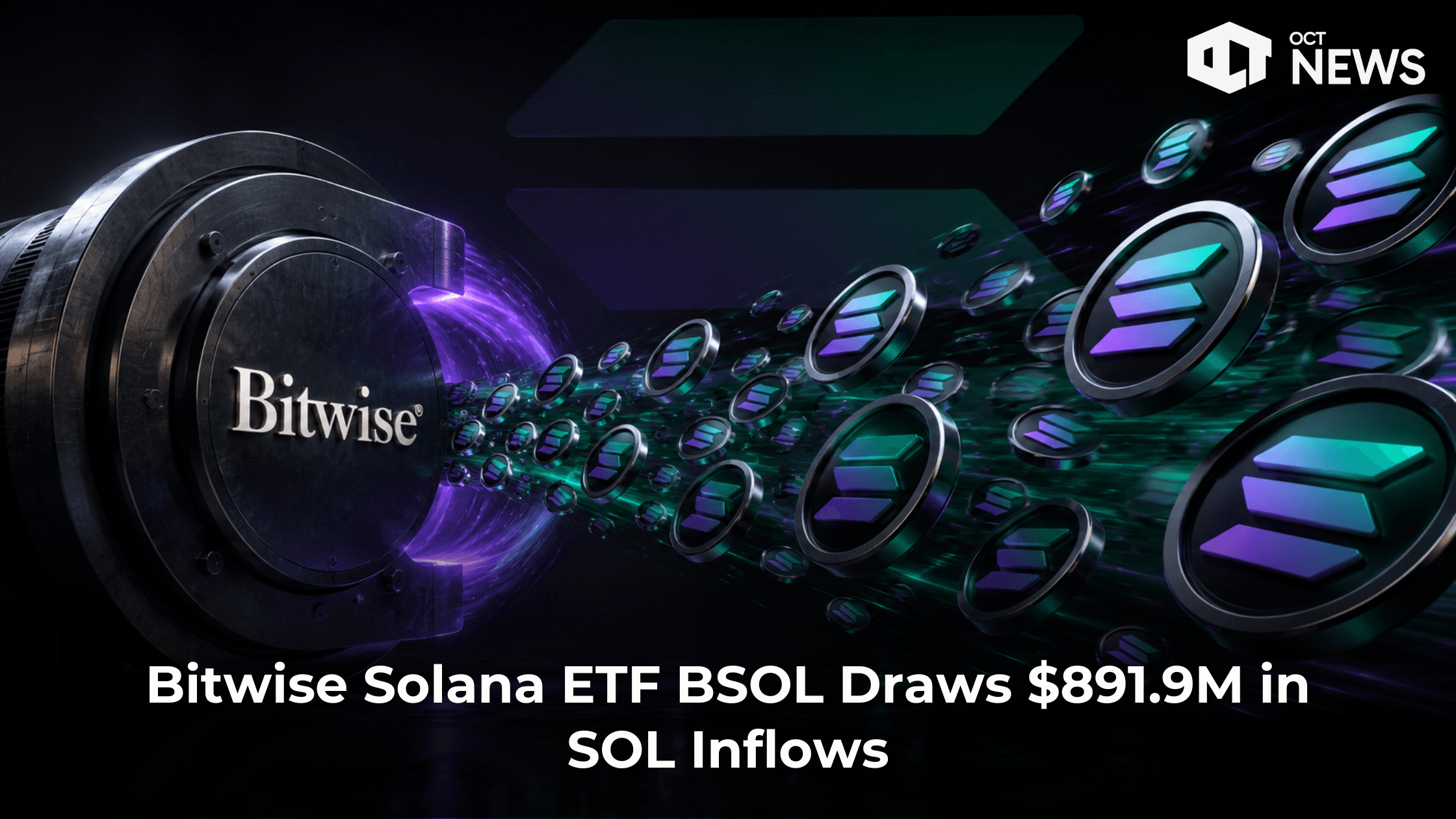 Bitwise Solana ETF BSOL Draws $891.9M in SOL Inflows