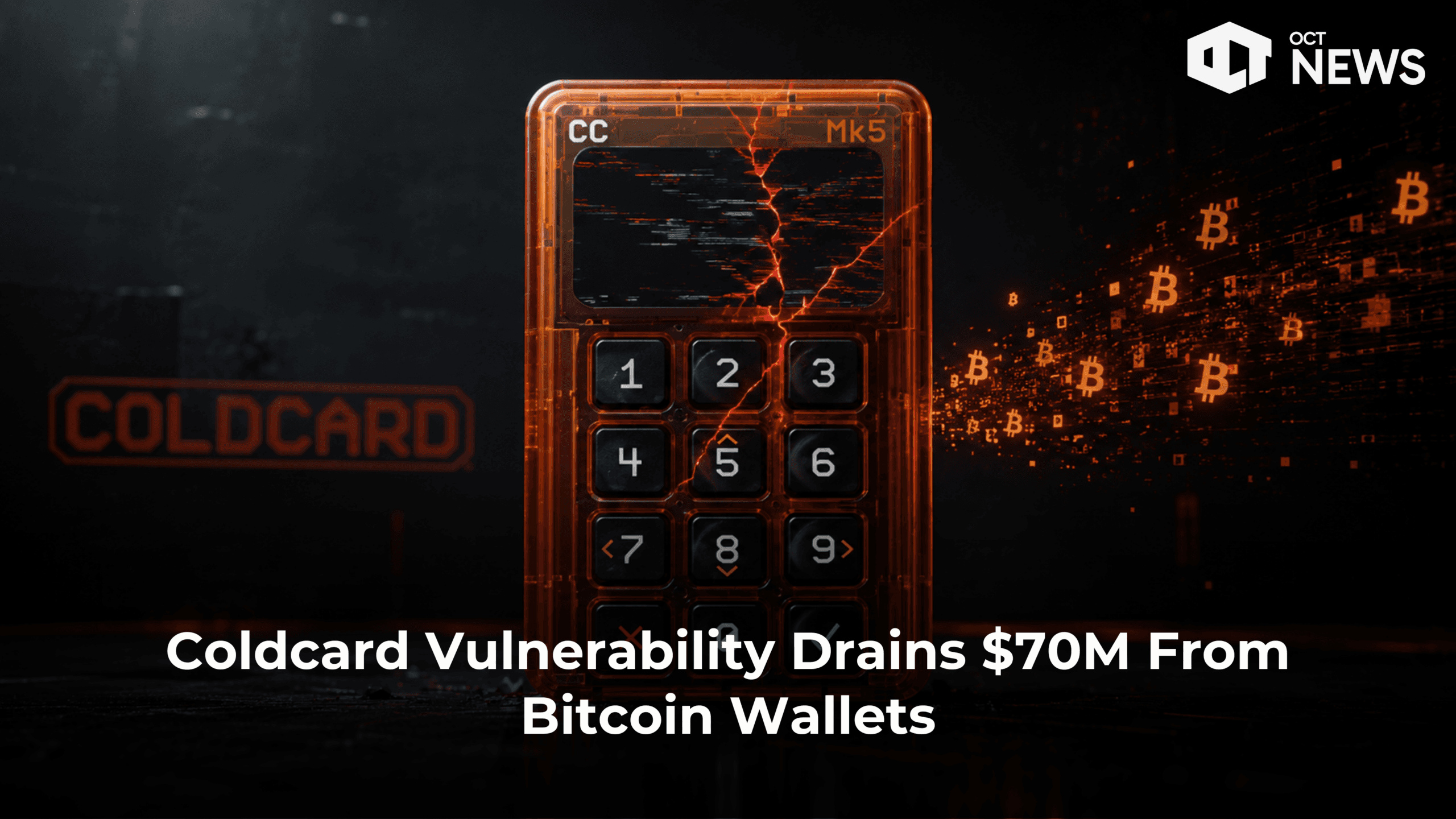 Coldcard Vulnerability Drains $70M From Bitcoin Wallets