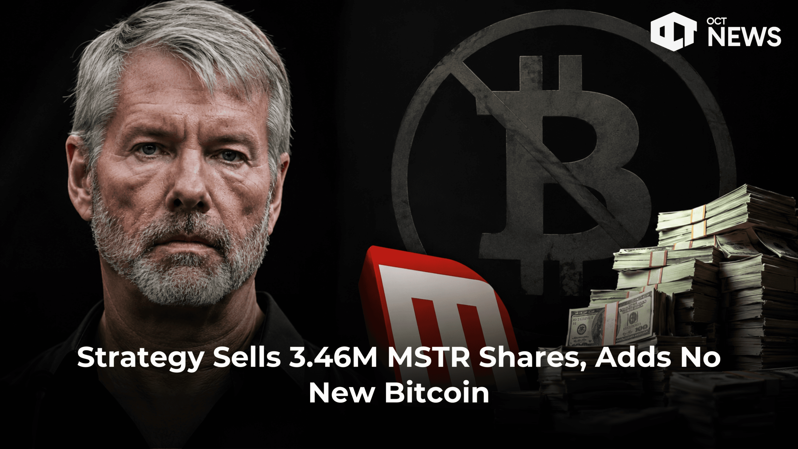 Strategy Sells 3.46M MSTR Shares, Adds No New Bitcoin