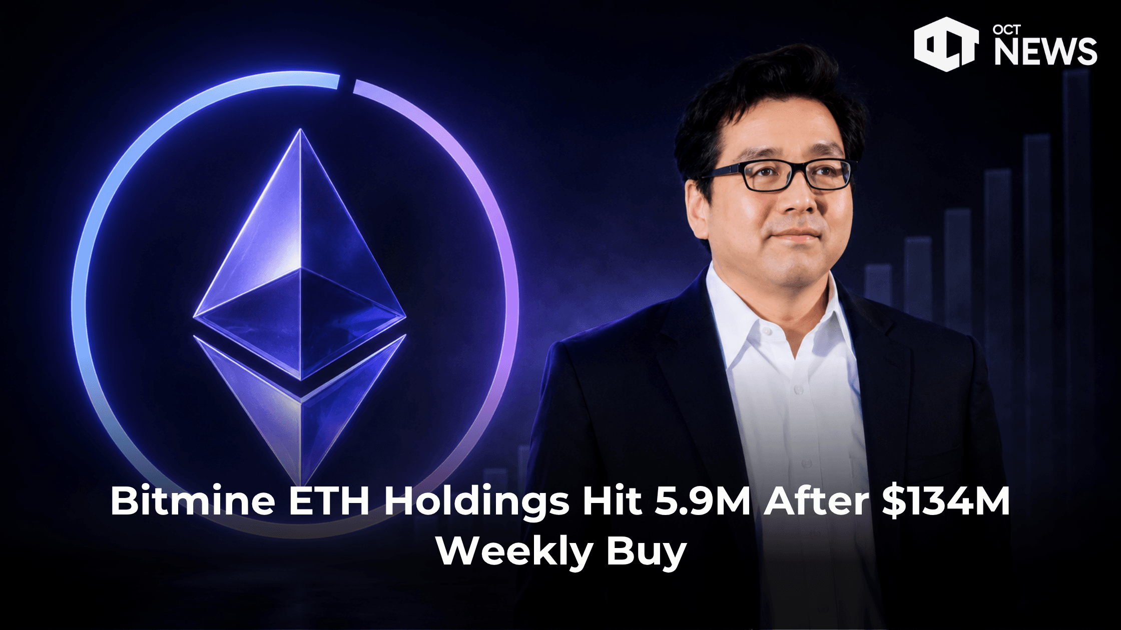 Bitmine ETH Holdings Hit 5.9M After $134M Weekly Buy