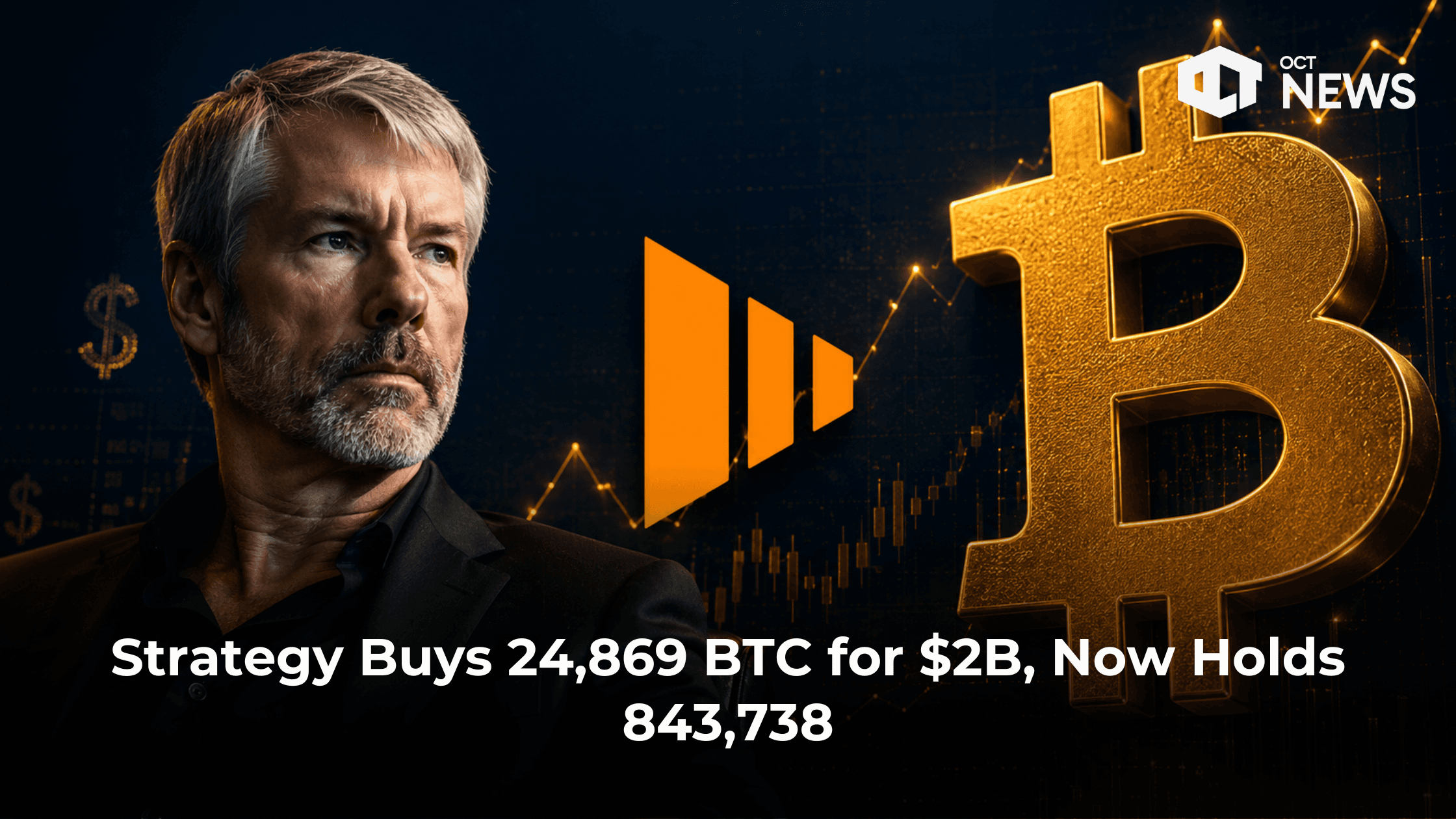 Strategy Buys 24,869 BTC for $2B, Now Holds 843,738